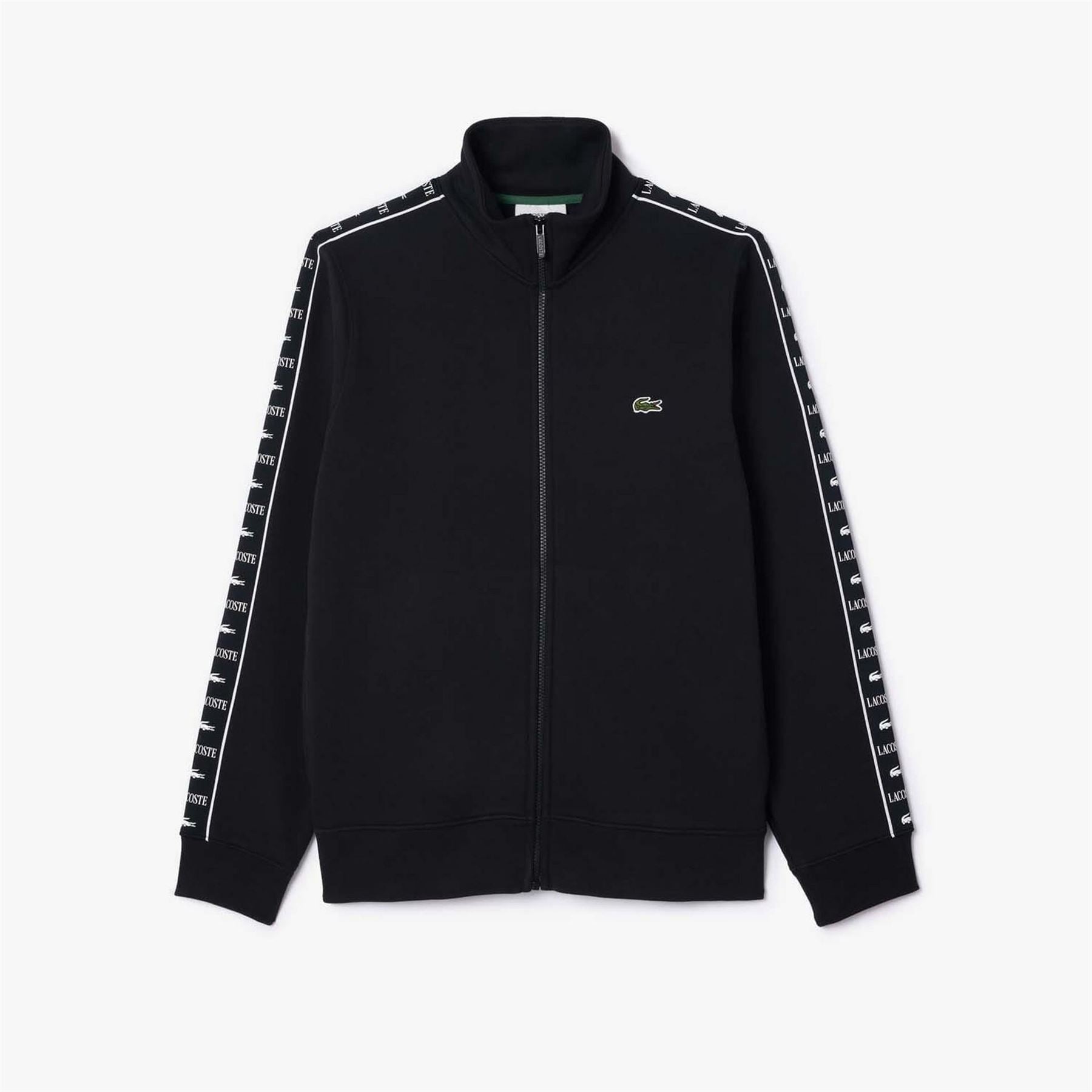Lacoste Stripe Zip Up Sweatshirt