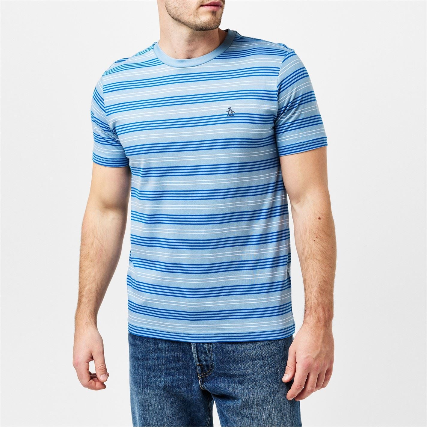 Original Penguin Regular Fit Stripe Crew Neck T-Shirt