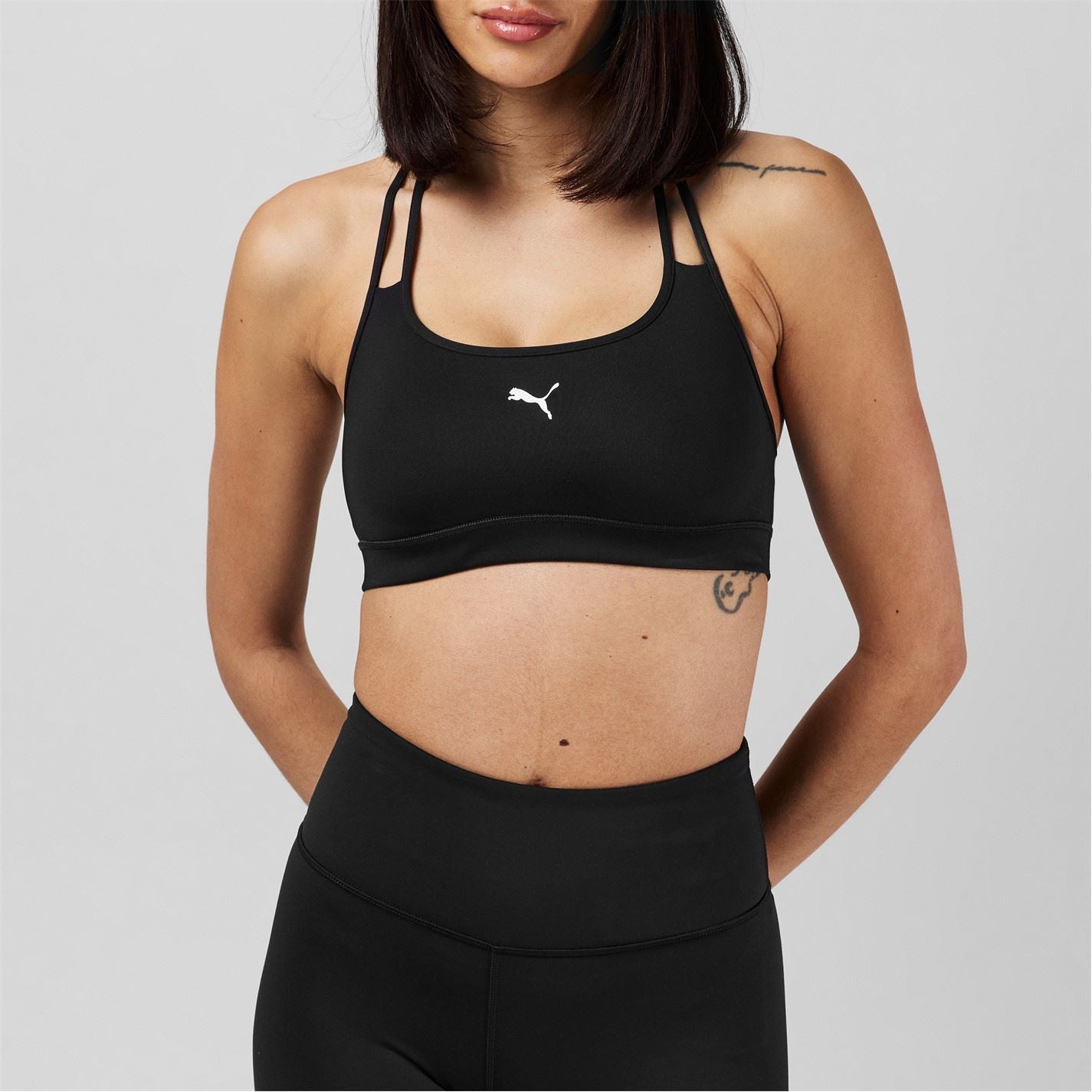Puma Strappy Scoop Neck Slim Fit Bra