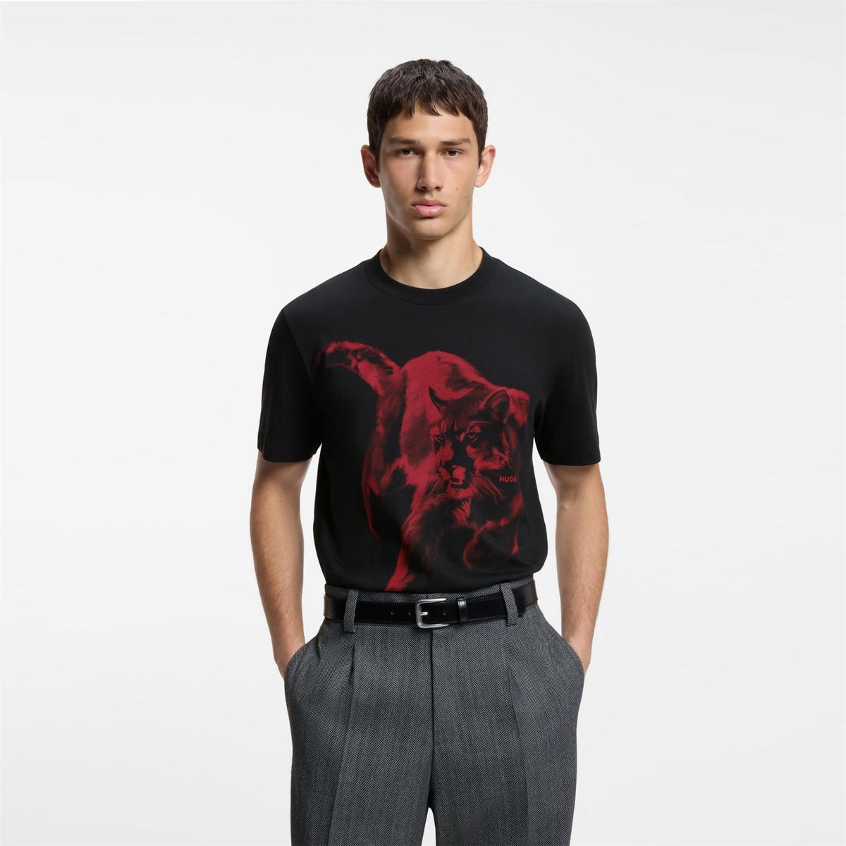 Hugo Daffilo Graphic Crew Neck Short Sleeve T-Shirt