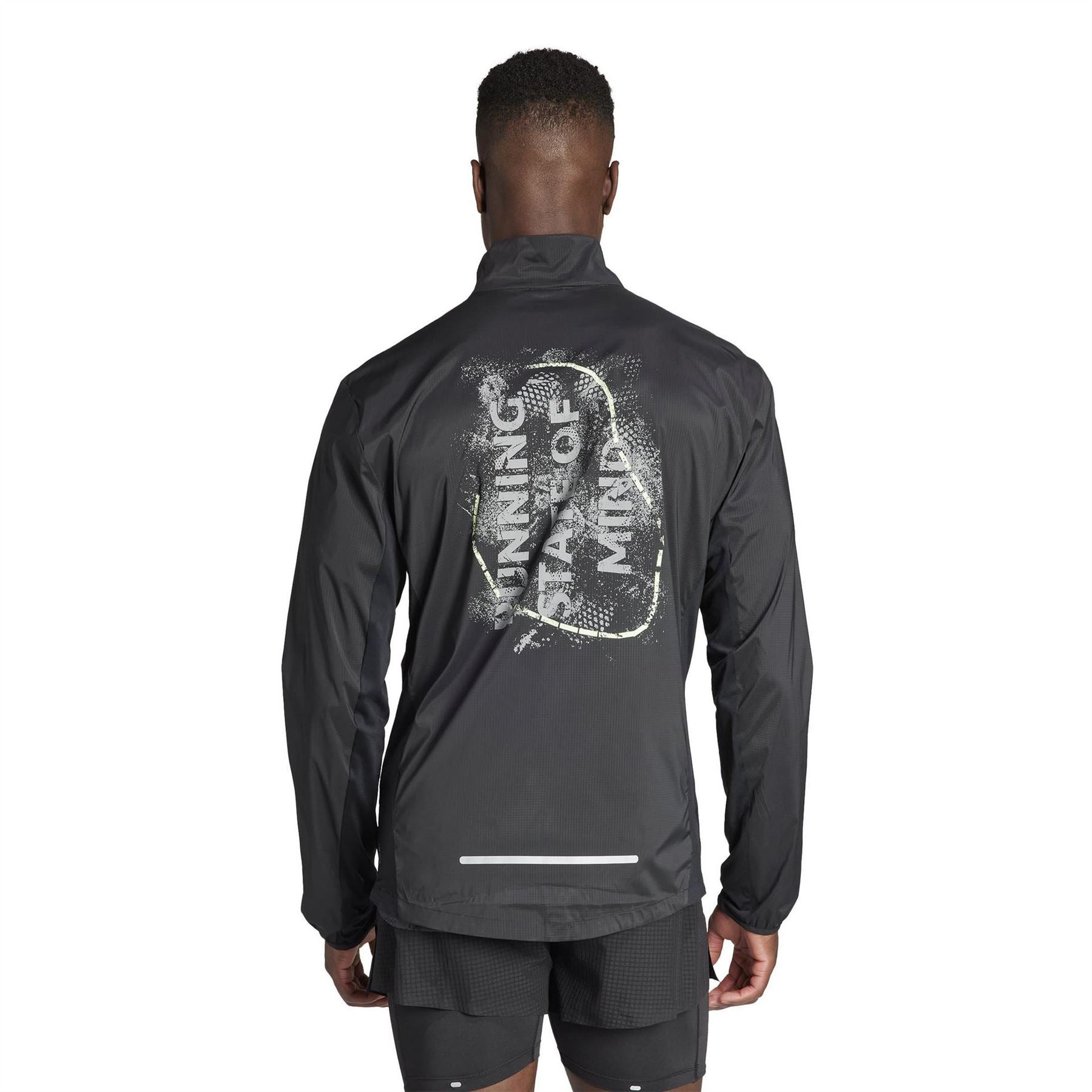 adidas Ultimate Allover Print Wind.RDY Reflective Slim Fit Performance Running Jacket