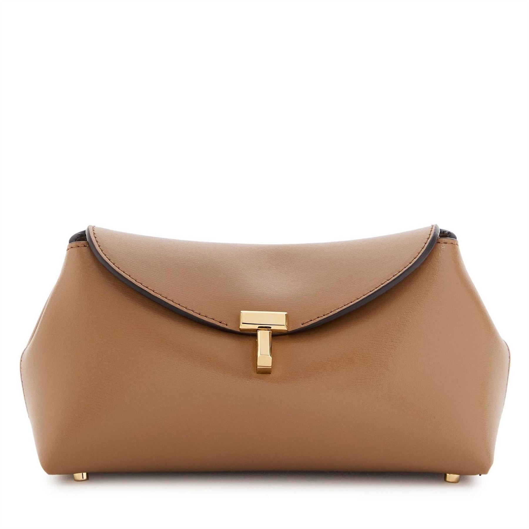Toteme T Lock Leather Clutch