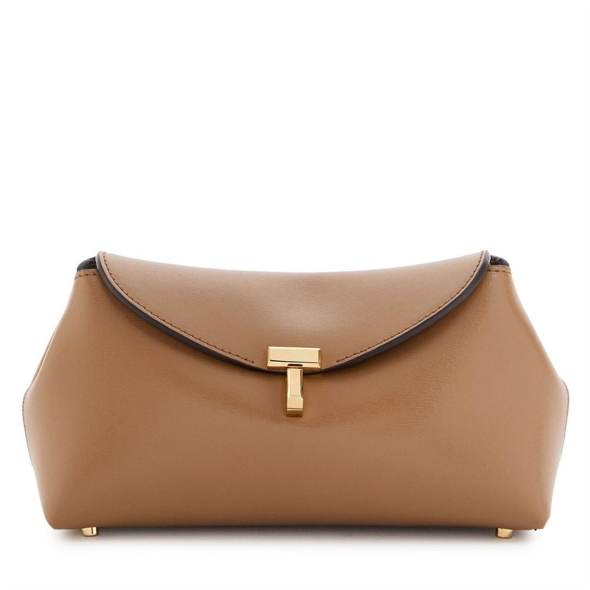 Toteme T Lock Leather Clutch