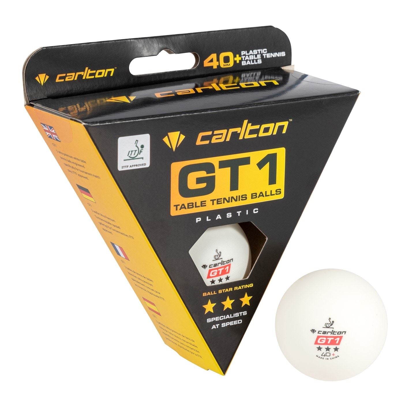 Carlton Gt1  3pk Table Tennis Balls Adults