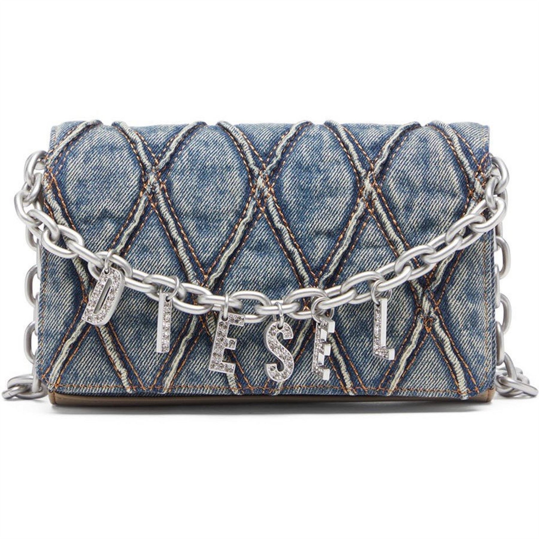 Diesel Play Mirror Wallet on Chain with Charm