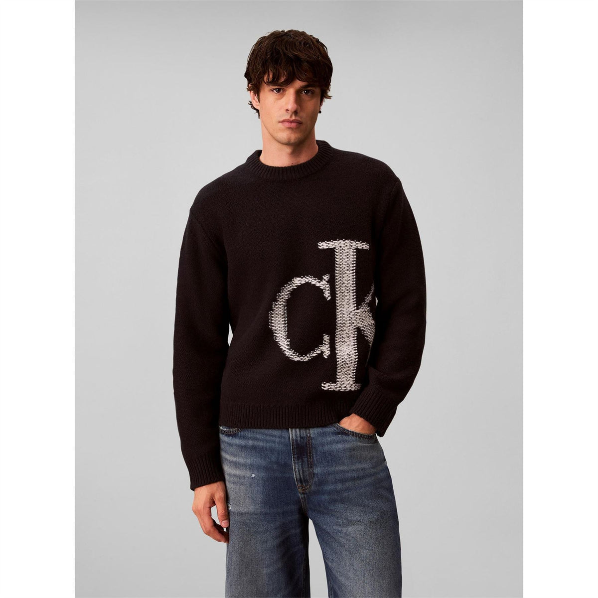Calvin Klein Jeans Mono Cotton Crew Neck Jumper