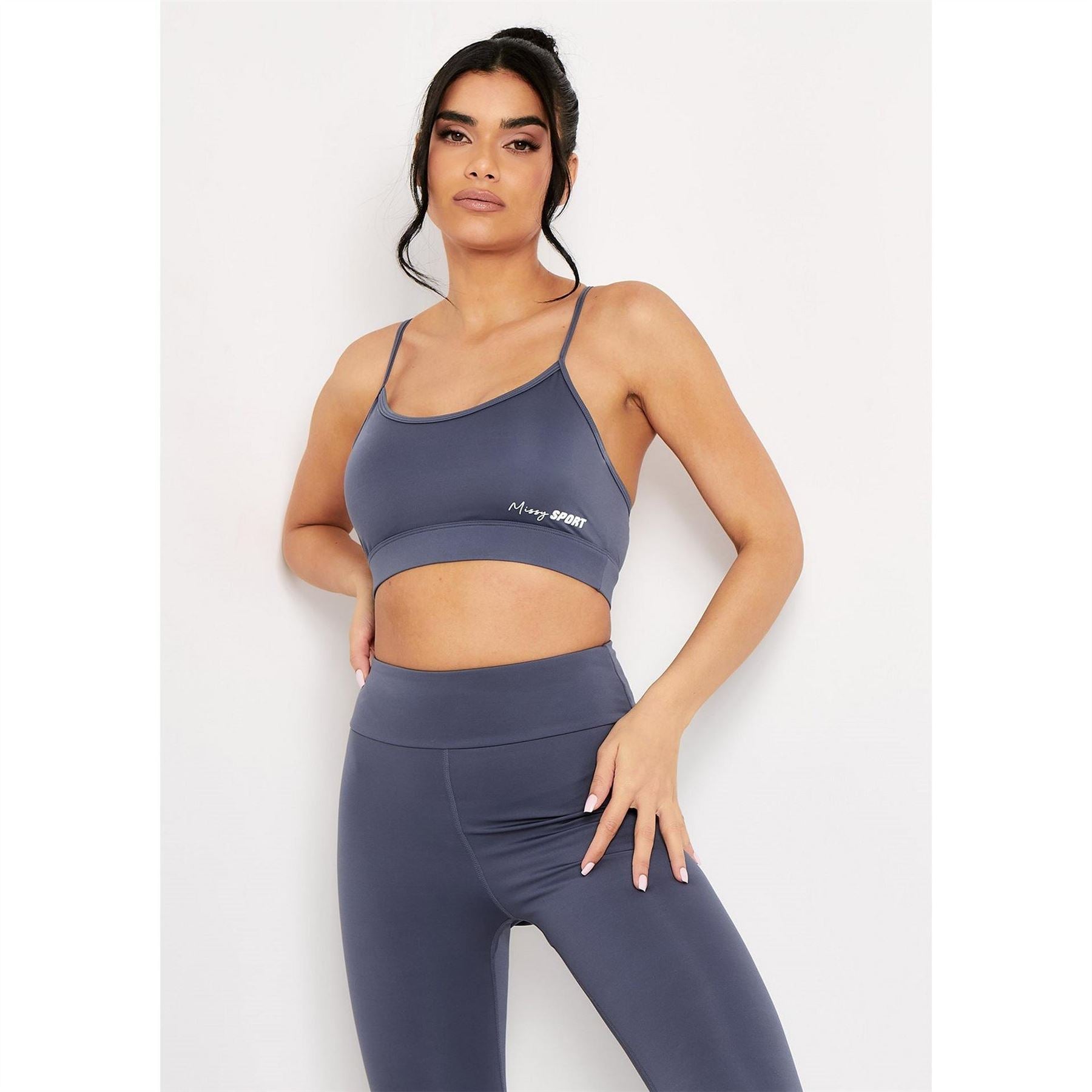 Missy Empire Sport Strappy Crop Gym Top