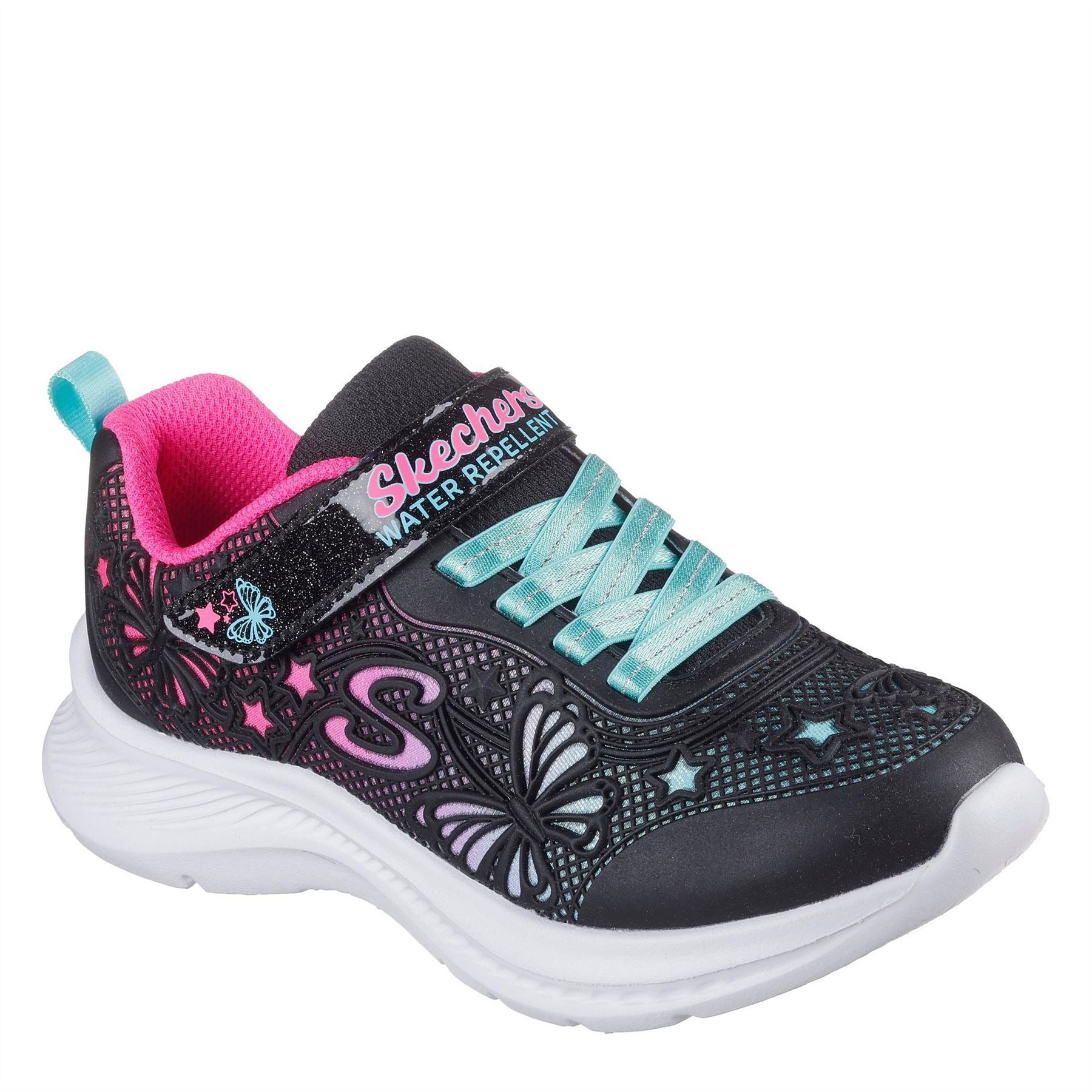 Skechers Flower Theme Kpu Water Repellent Sn Low Top Trainers Girls