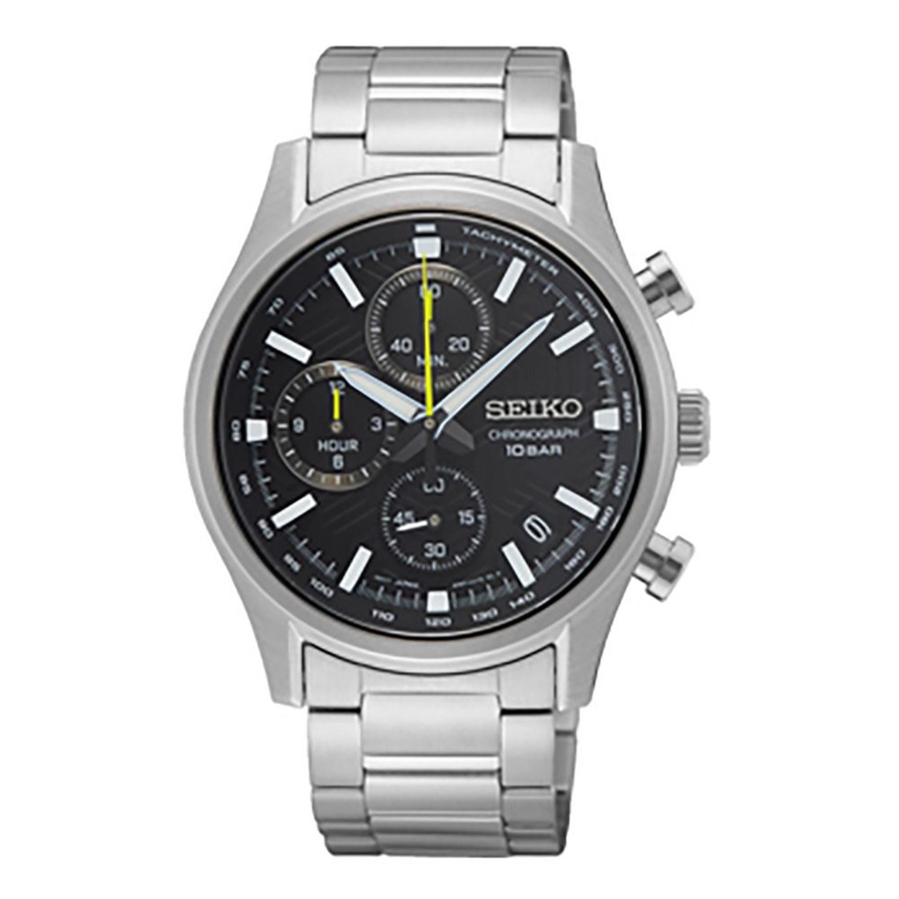 Seiko Chronograph Stainless Steel Water Resistant Analogue Quartz Watch