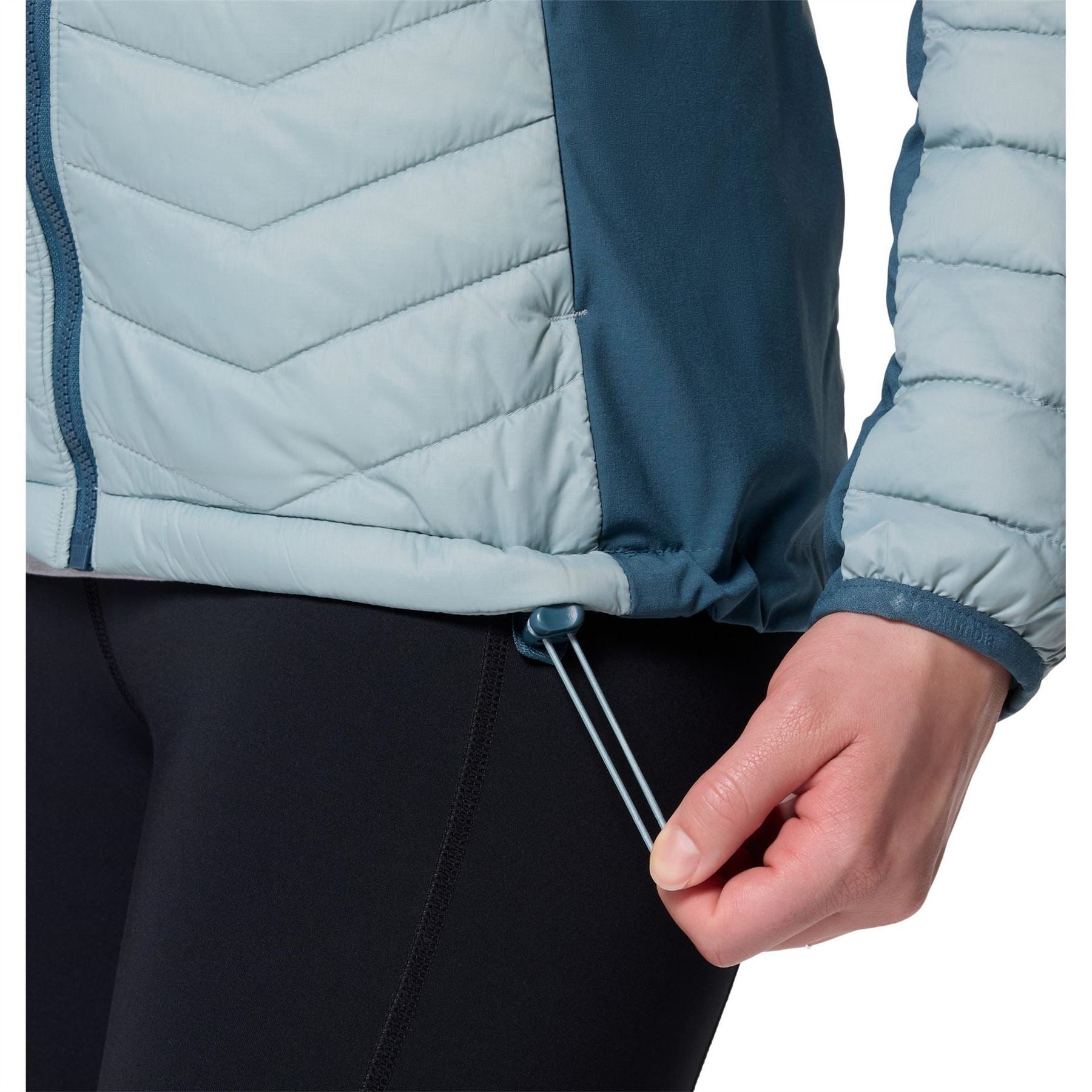 Columbia Solid Patterned Hooded Hybrid Jacket