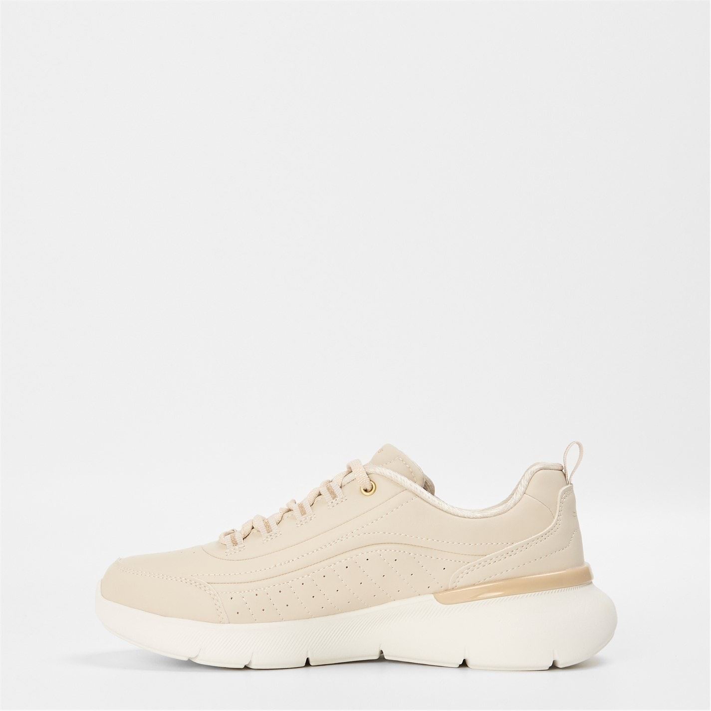 Skechers Womens Duraleather Lace Up W Memory Foam Runners