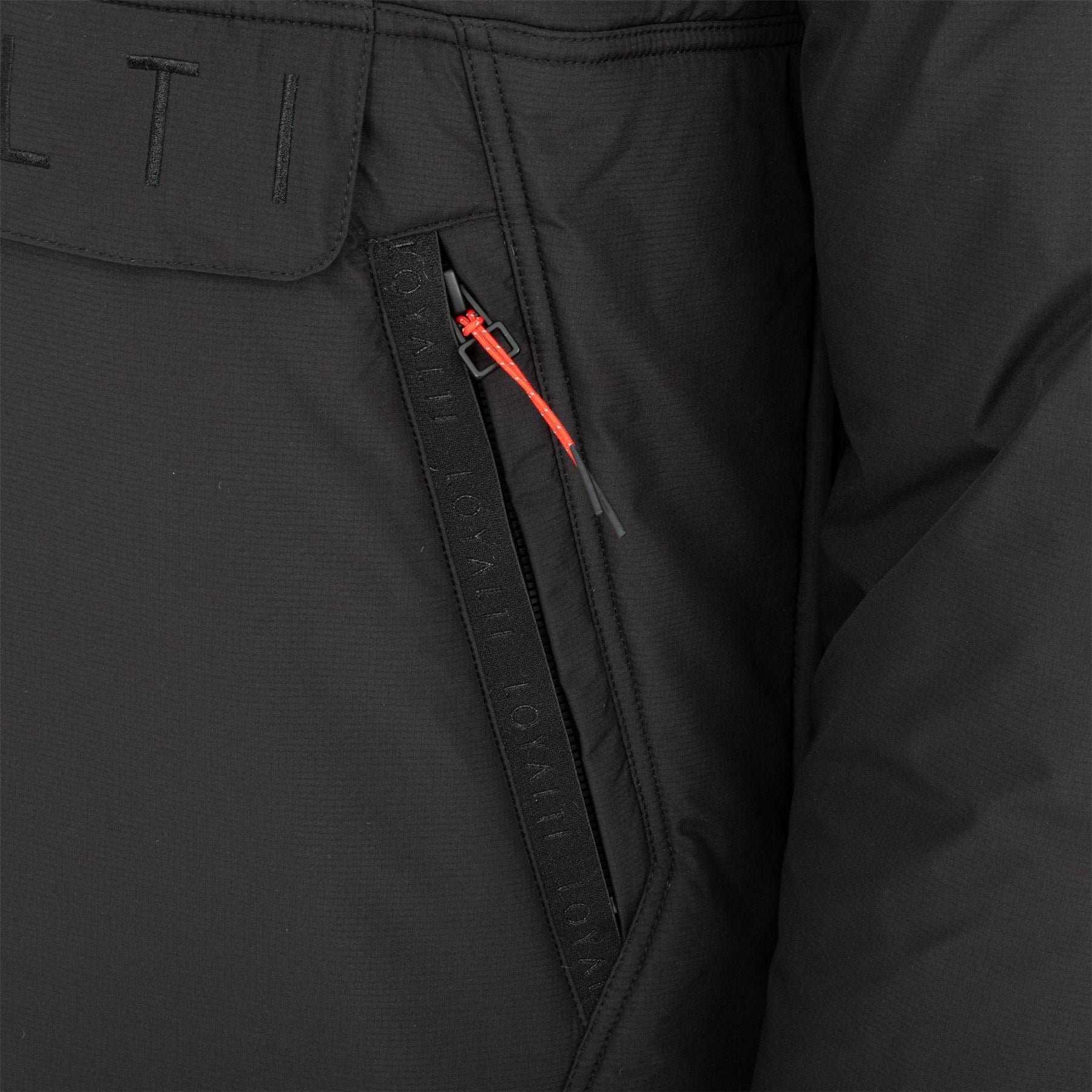 Loyalti Vision Hooded Half Zipper Solid Patterned Bomber Jacket