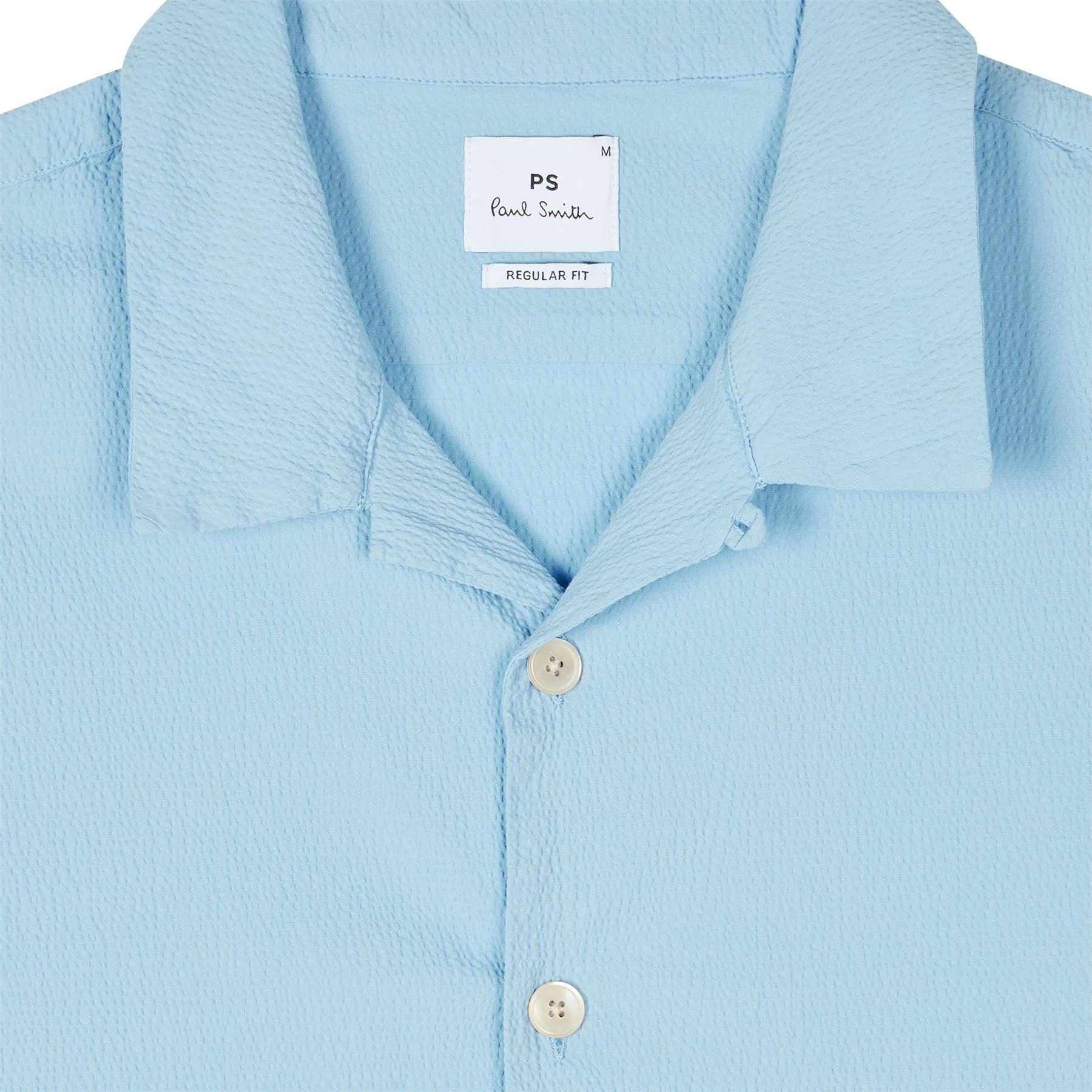 PS Paul Smith Seersucker Short Sleeve Plain Shirt