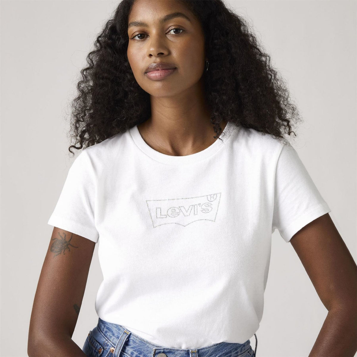 Levis The Perfect Wordmark Graphic Crew Neck Short Sleeve T-Shirt