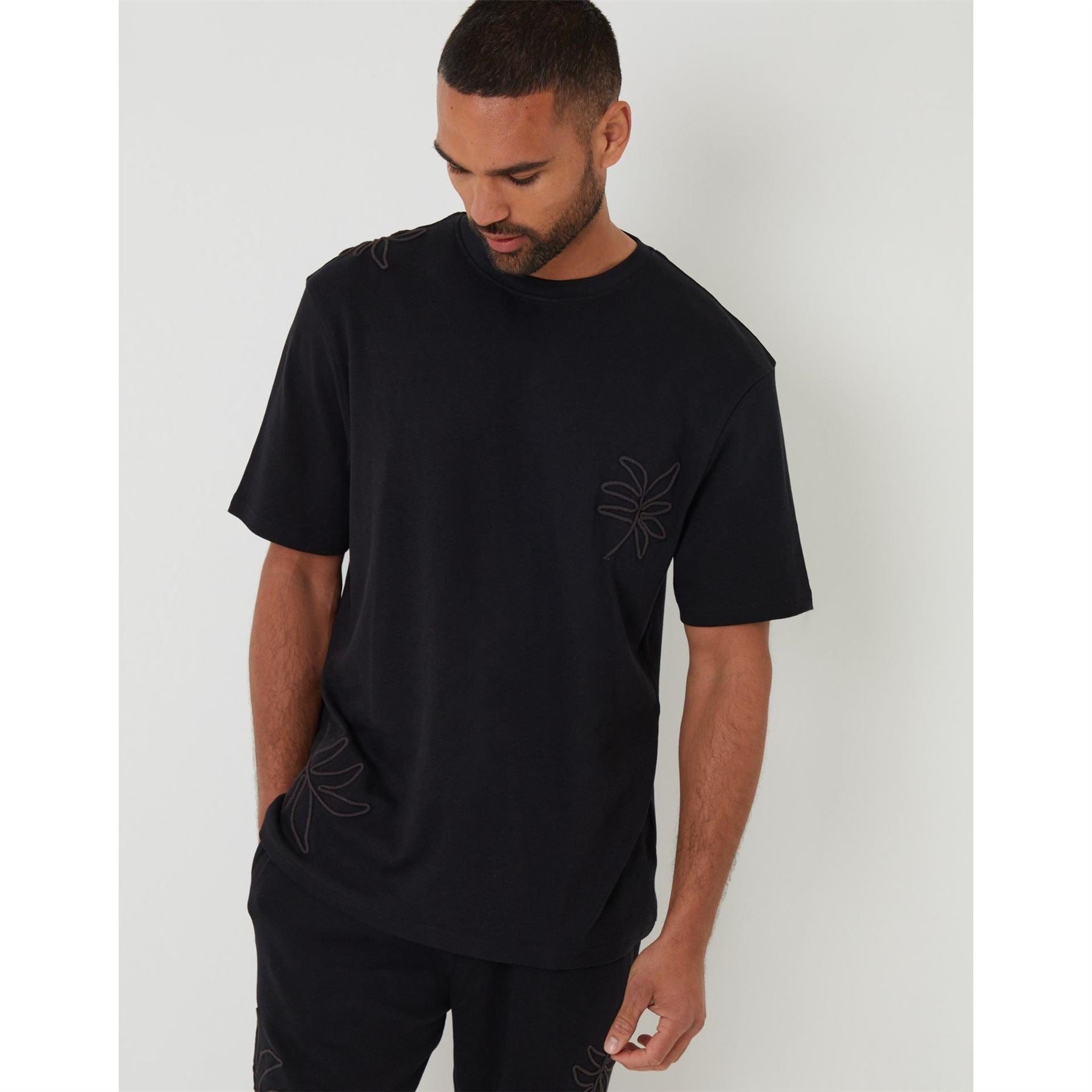 Threadbare Granada Embroidered Regular Fit T-Shirt
