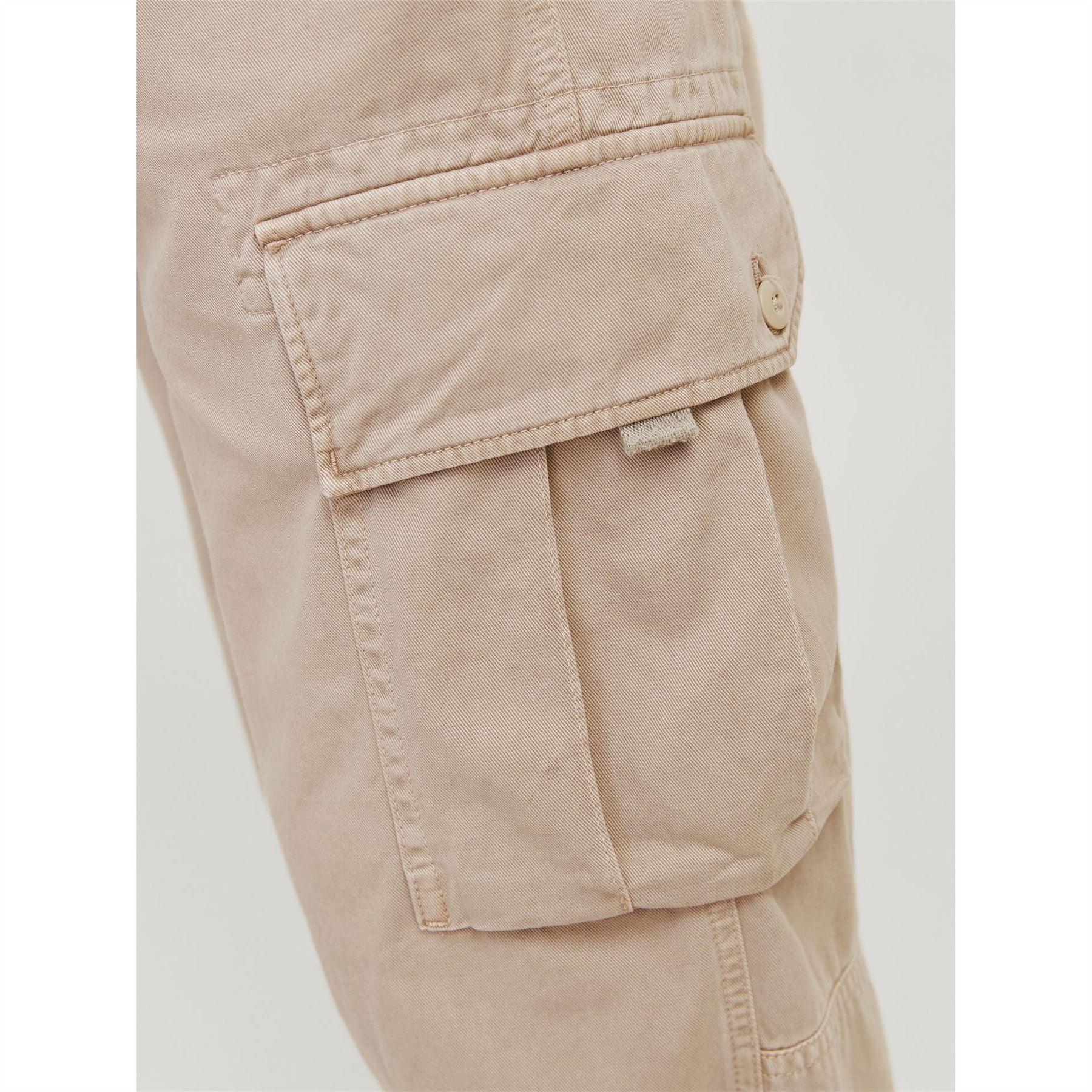 Jack and Jones Atlas Solid Patterned Wide Leg Cargo