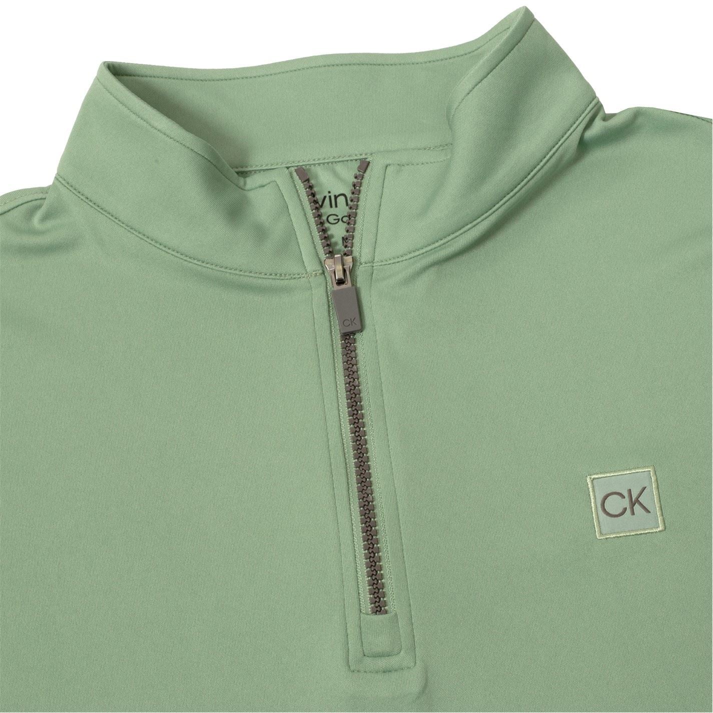 Calvin Klein Golf Regular Fit Zip Neck Long Sleeve Sweatshirt