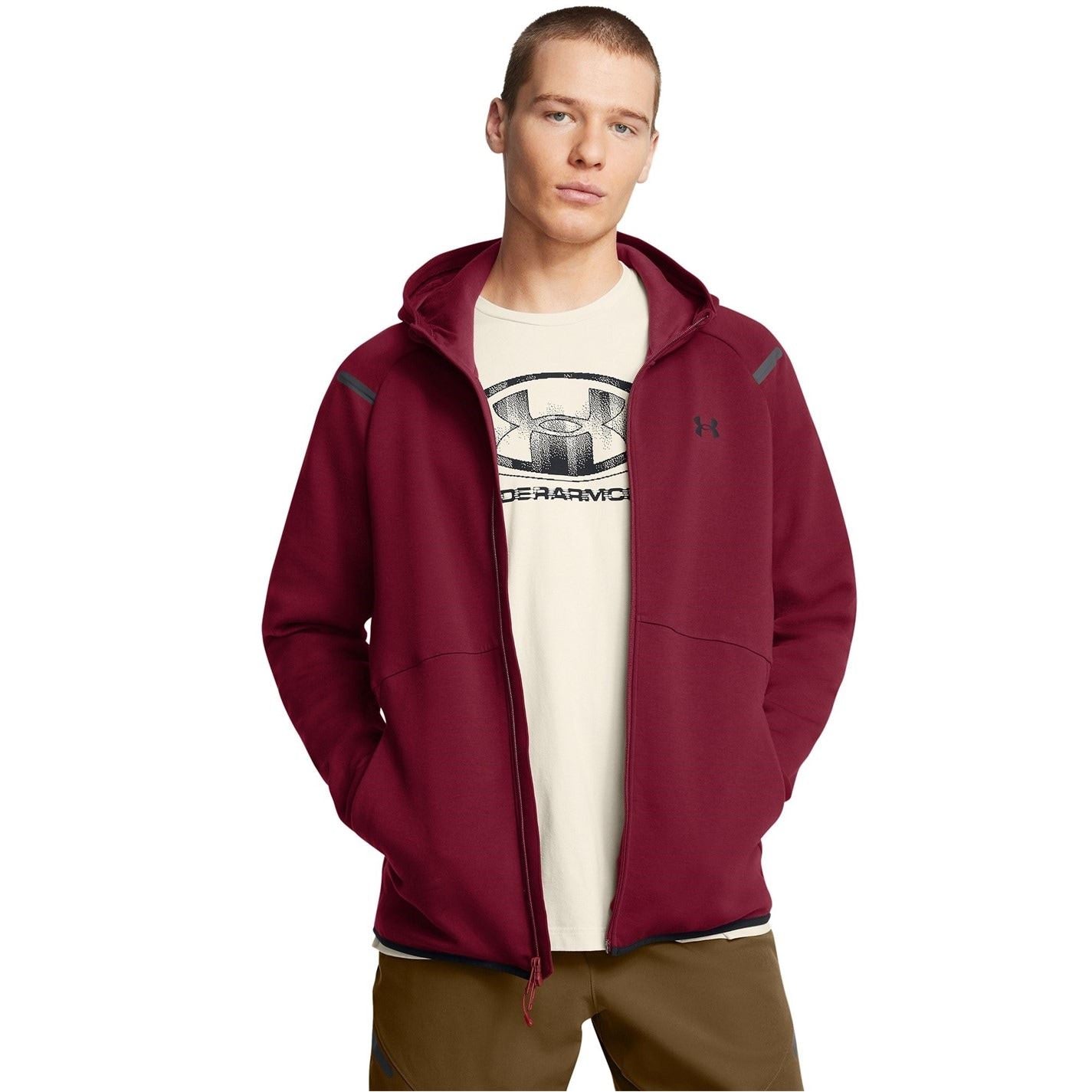 Under Armour Unstoppable Hooded Ribbed Cuff Sweat Jacket