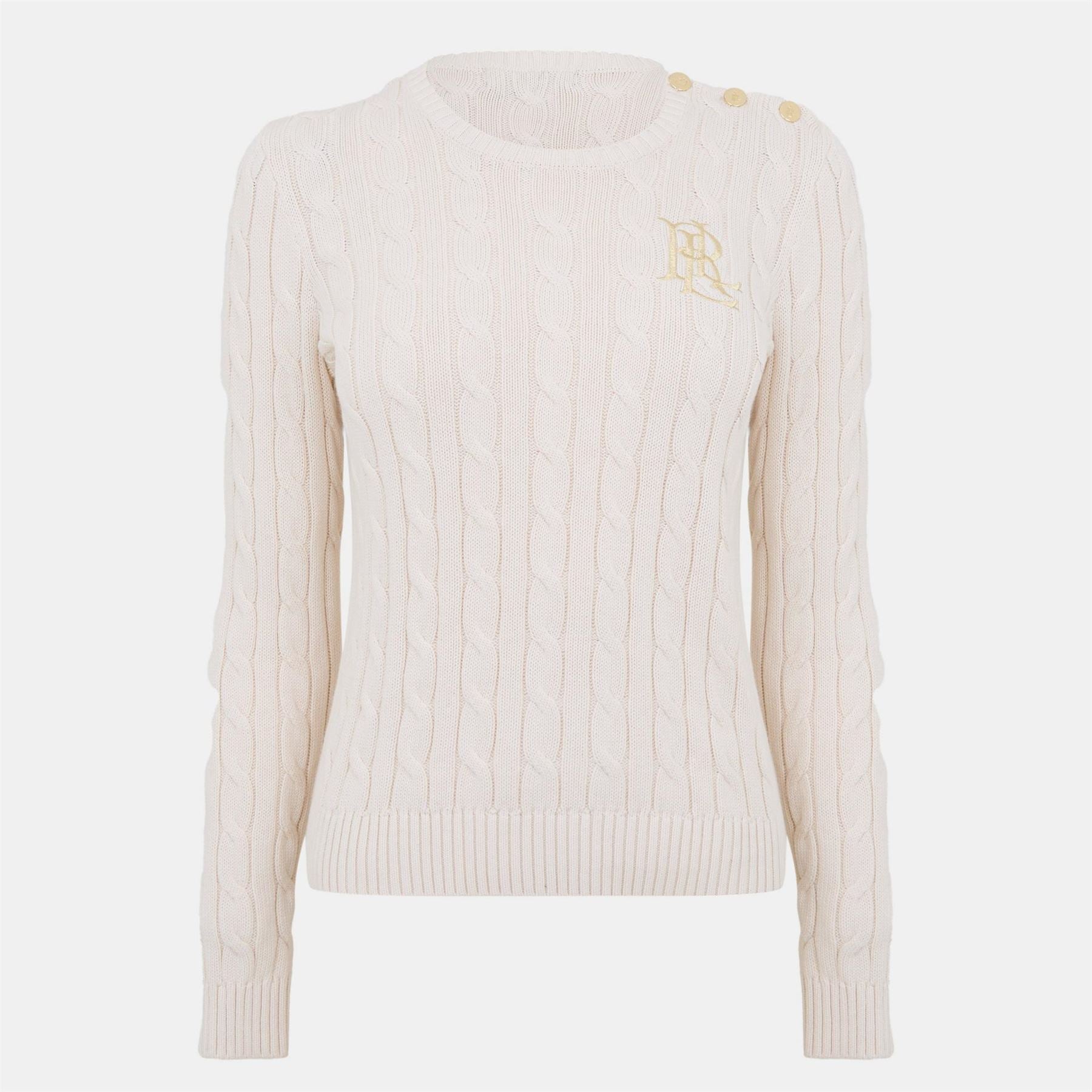 Lauren by Ralph Lauren Trim Cable Knit Jumper