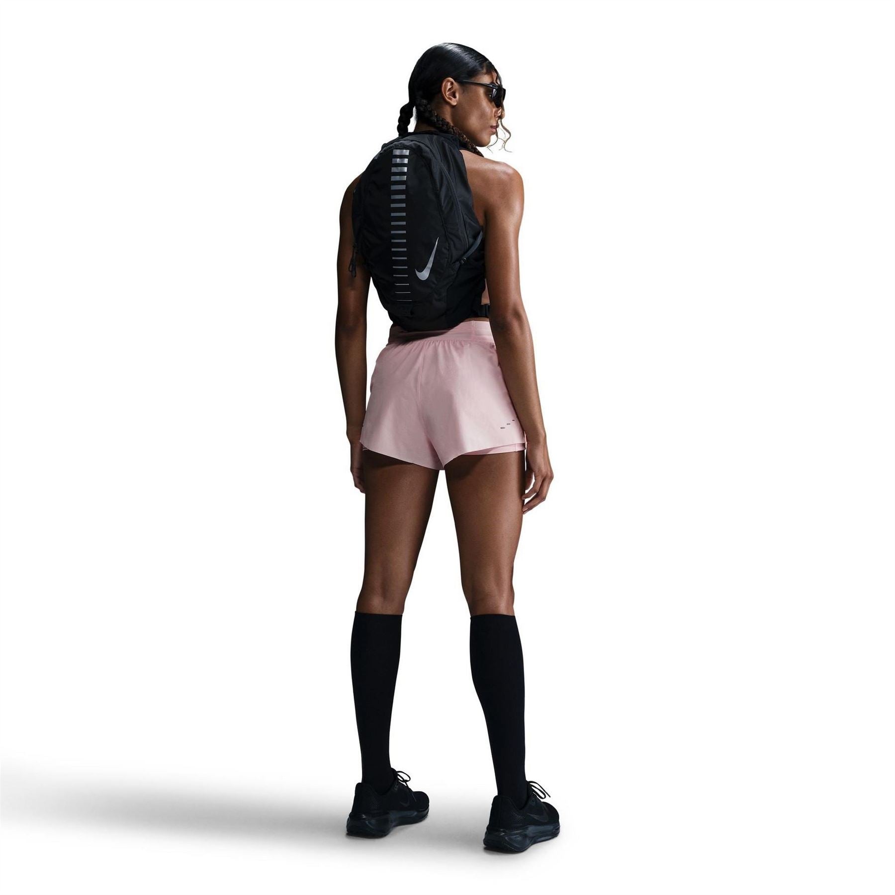Nike Womens Dri Fit Swift Mid Rise 3 2 In 1 Shorts