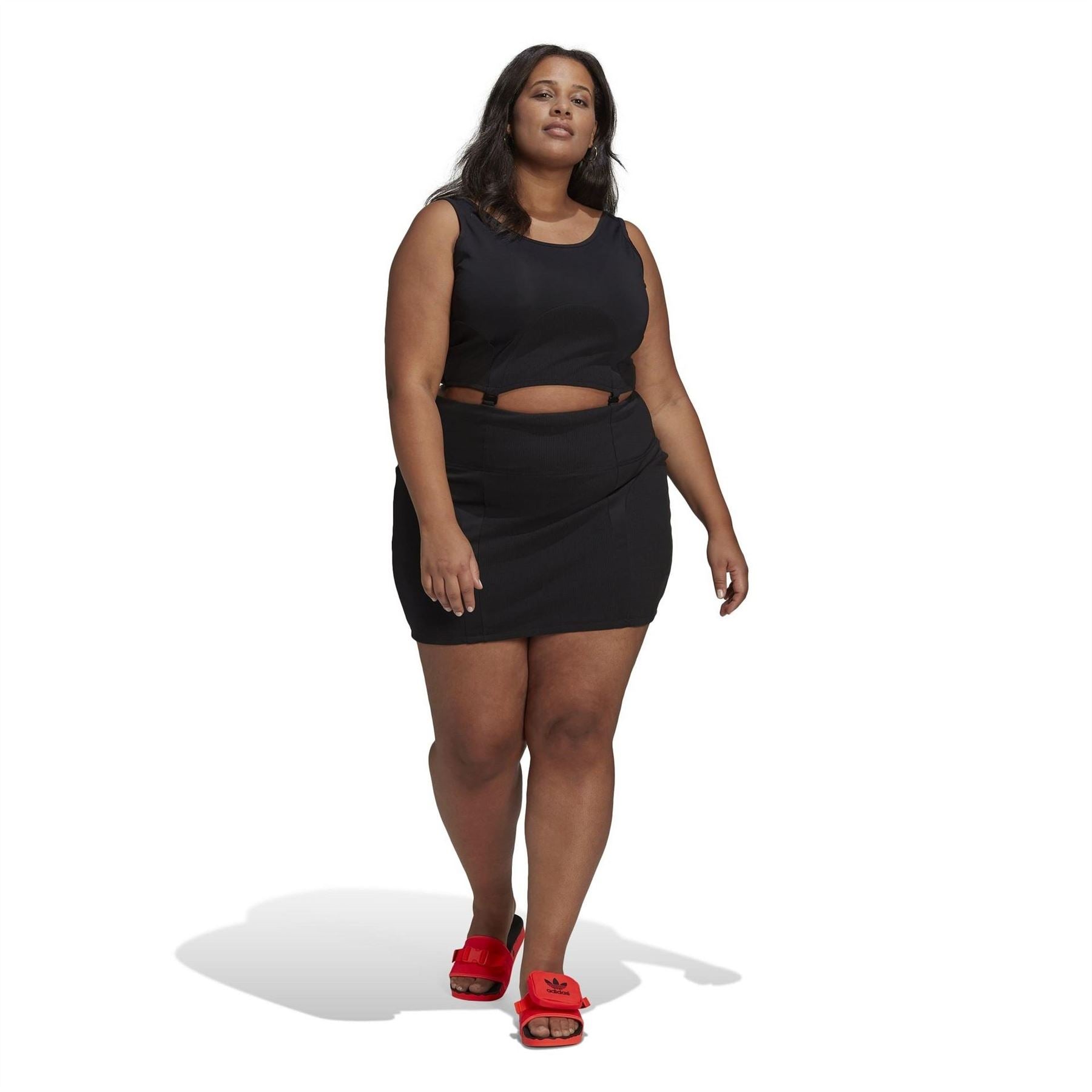 adidas Originals Rib Cut Out Dress