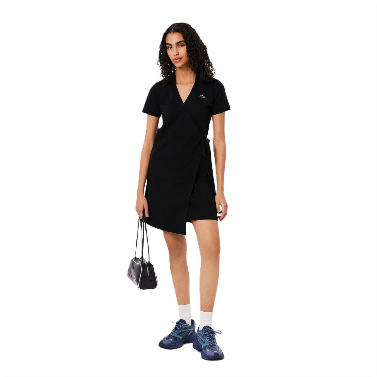 Lacoste Ef7252 Collared Neck Knee Length Wrap Dress