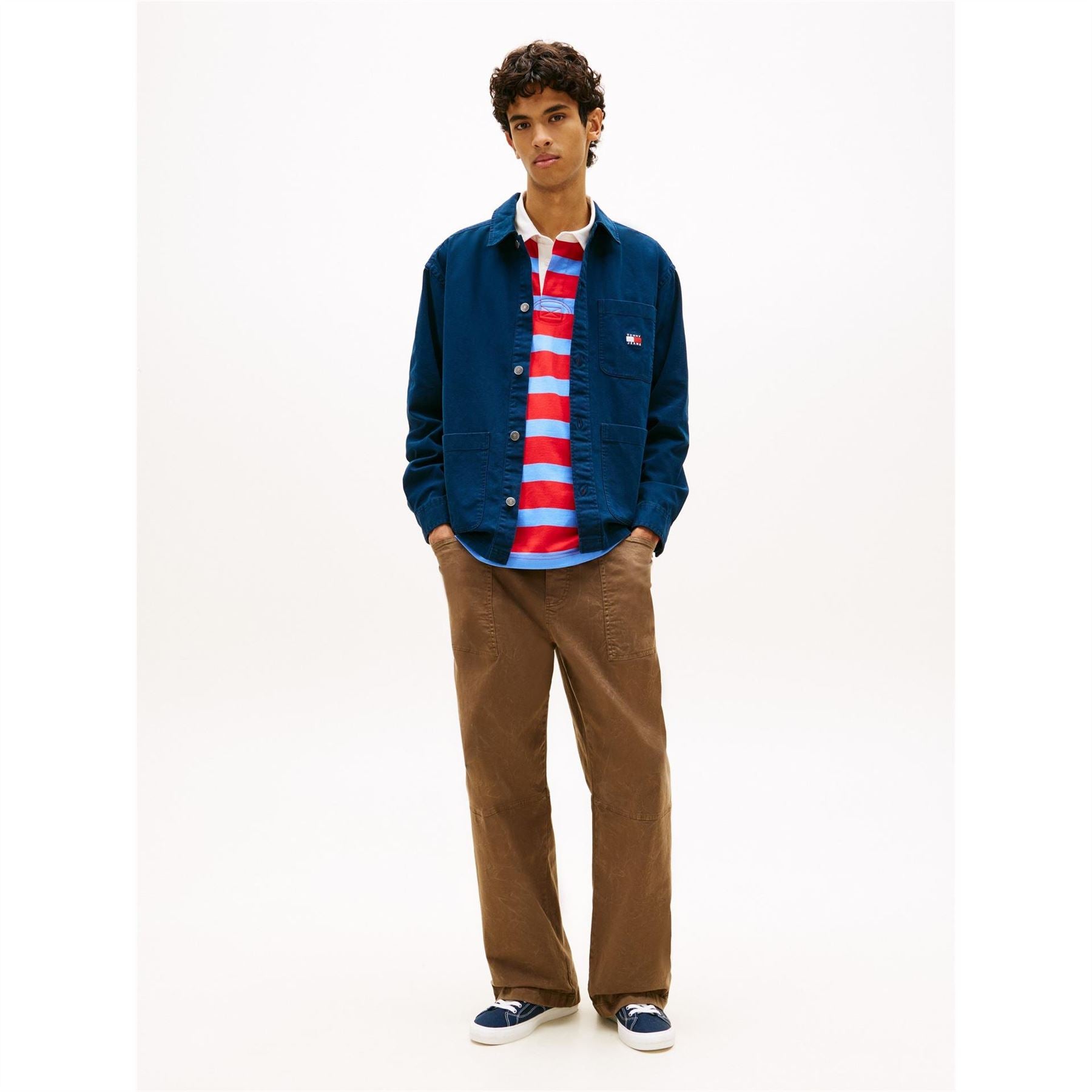 Tommy Jeans Essential Solid Patterned Front Pocket Overshirt