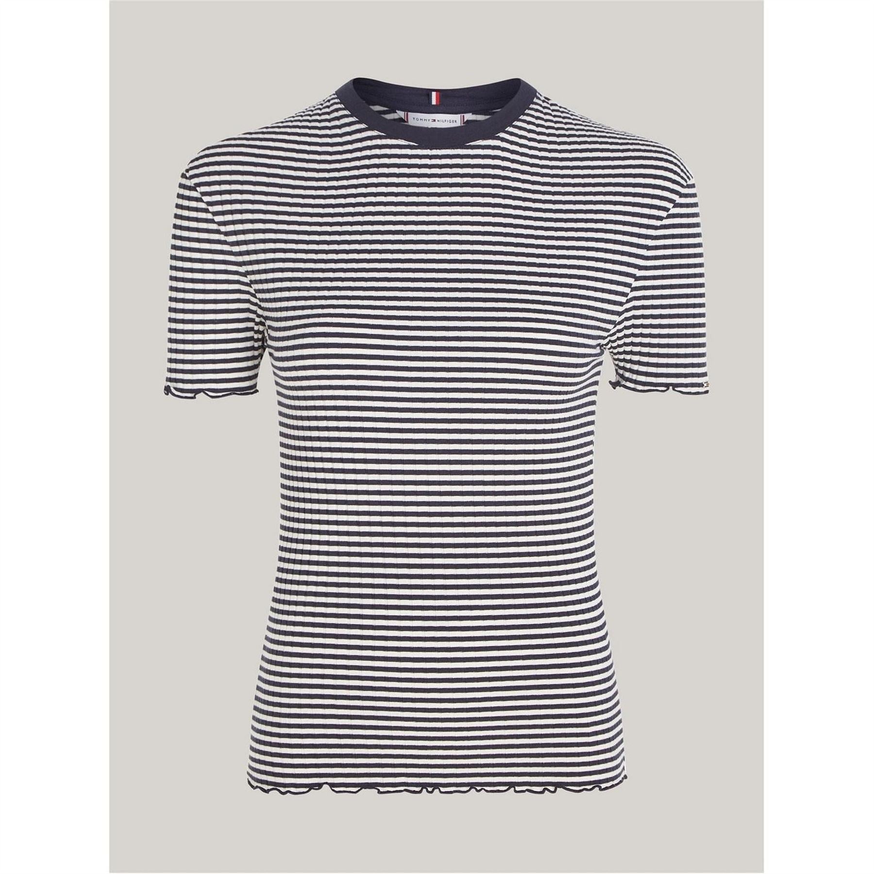 Tommy Hilfiger Striped Slim Fit Crew Neck T-Shirt