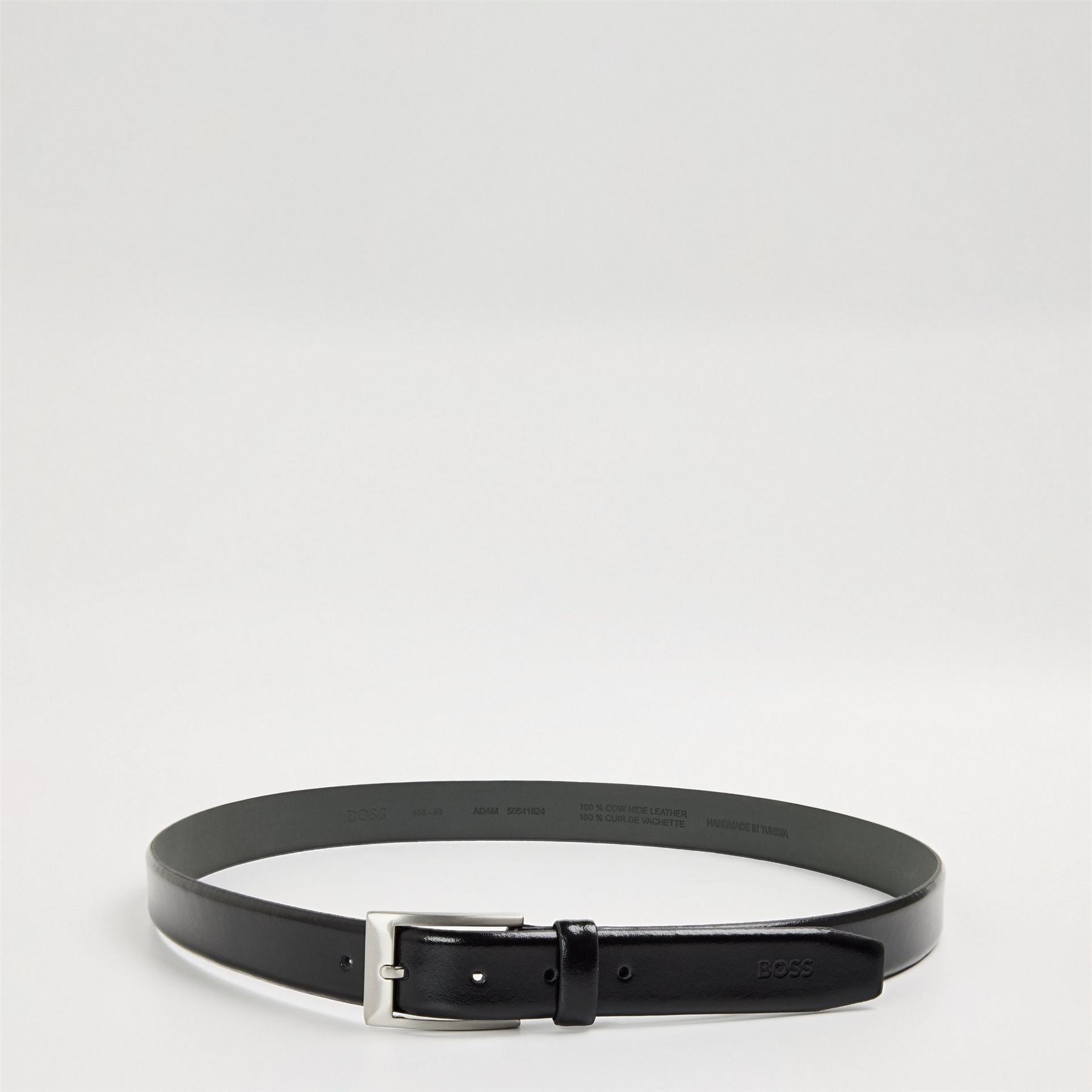 Boss Leather Belt with Metal Buckle