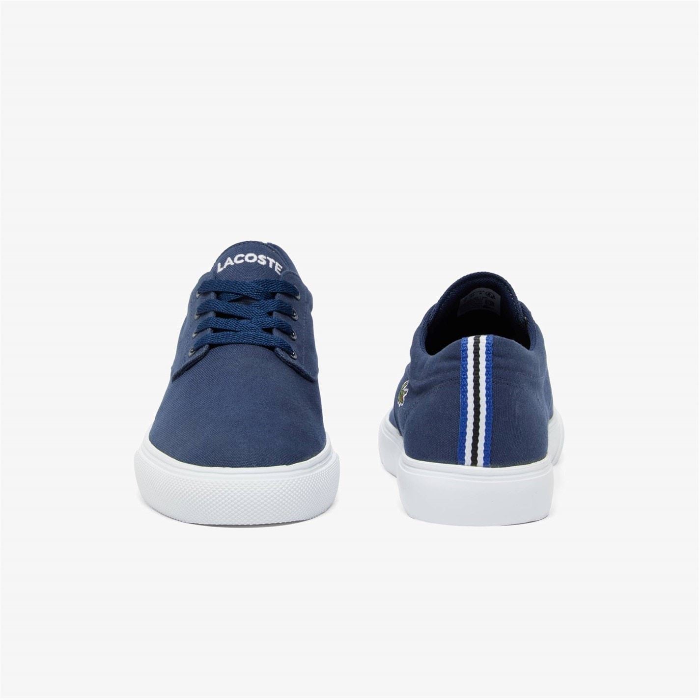 Lacoste Canvas Low Top Crocodile Print Trainers