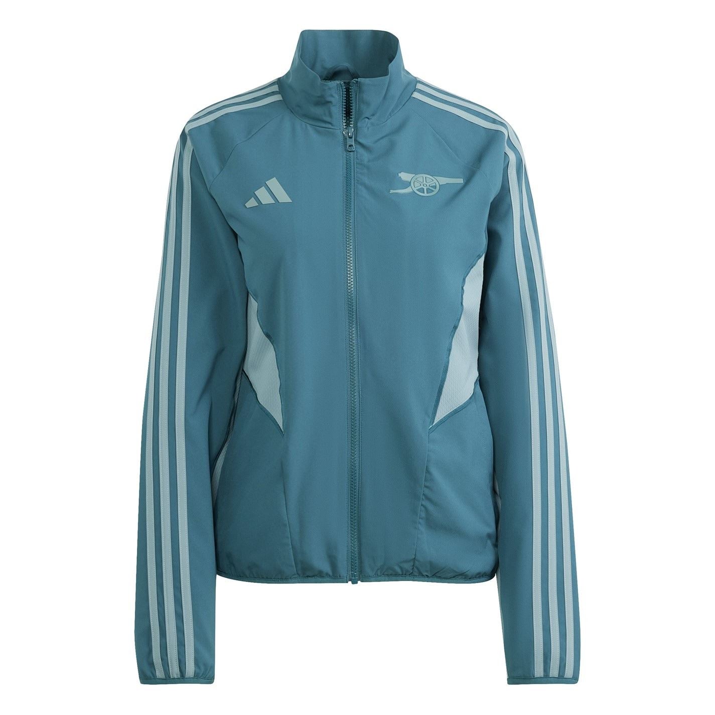 adidas Solid Patterned Ribbed Cuff Track Jacket