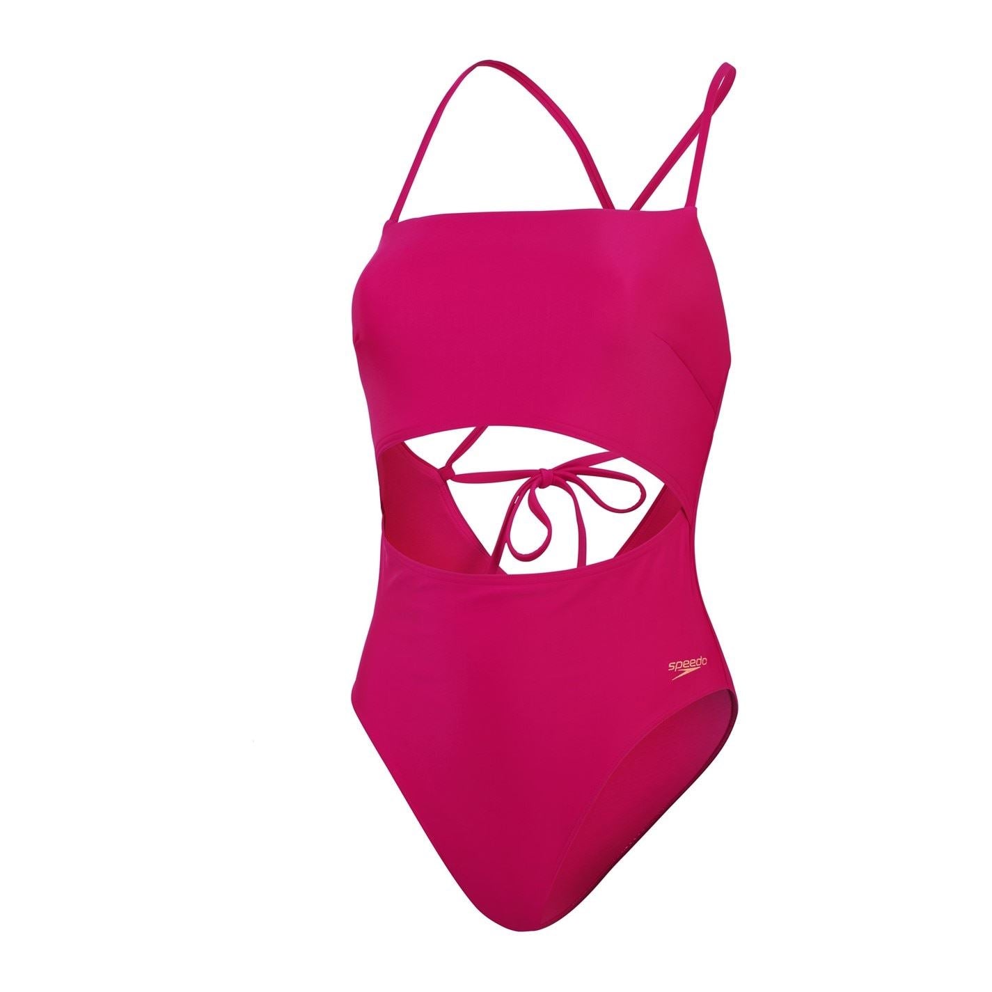 Speedo Cut-Out Swimsuit with Tie Back