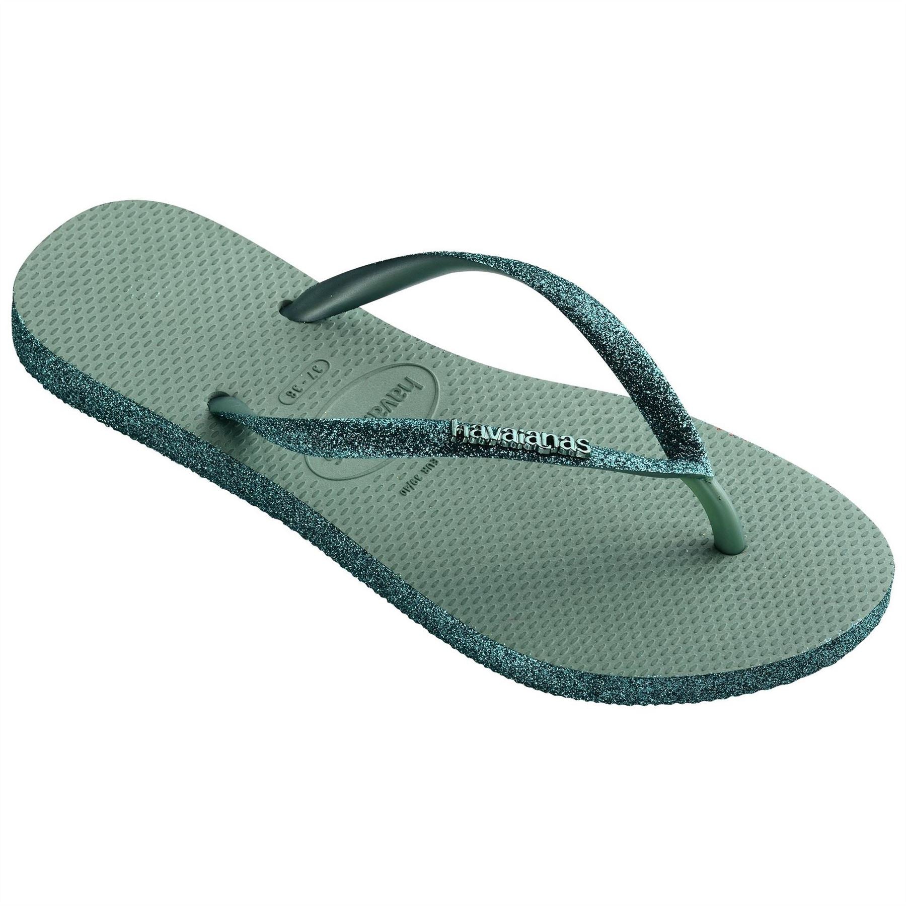 Havaianas Womens Hav. Slim Sparkle Ii Nautical Blue Flip Flops