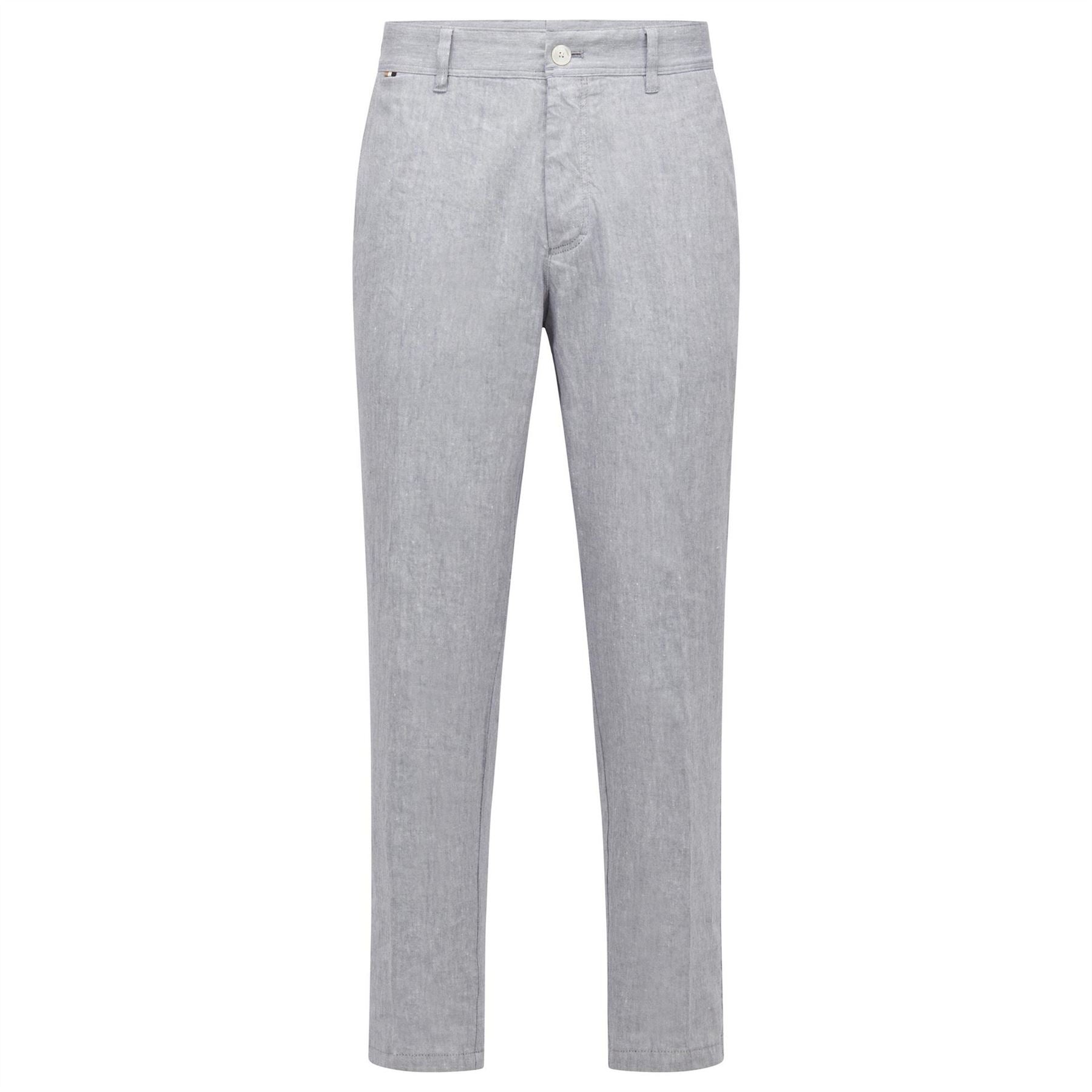 Boss Perin Solid Patterned Straight Trousers