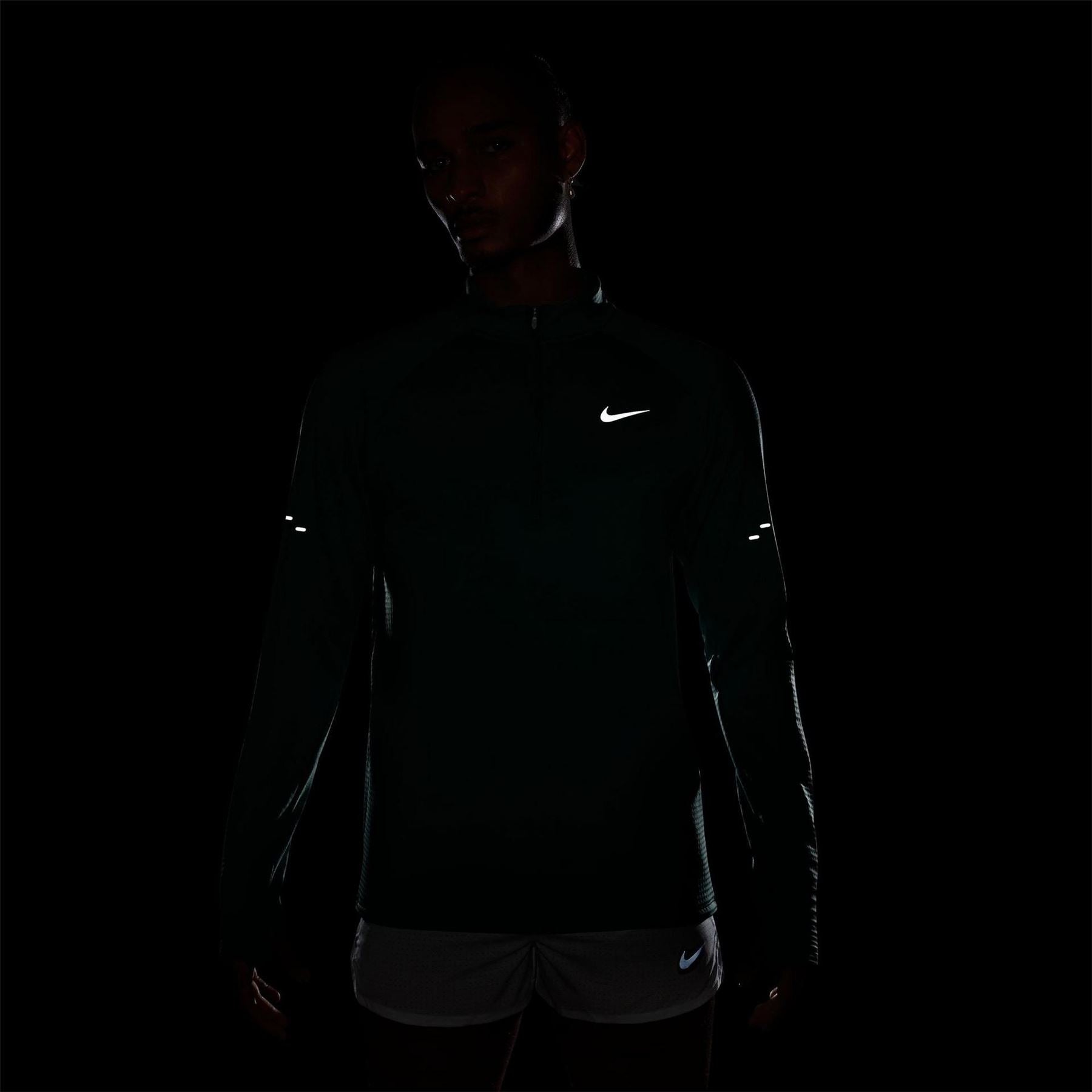 Nike Run Zip Neck High Collar Long Sleeve Competition T-Shirt