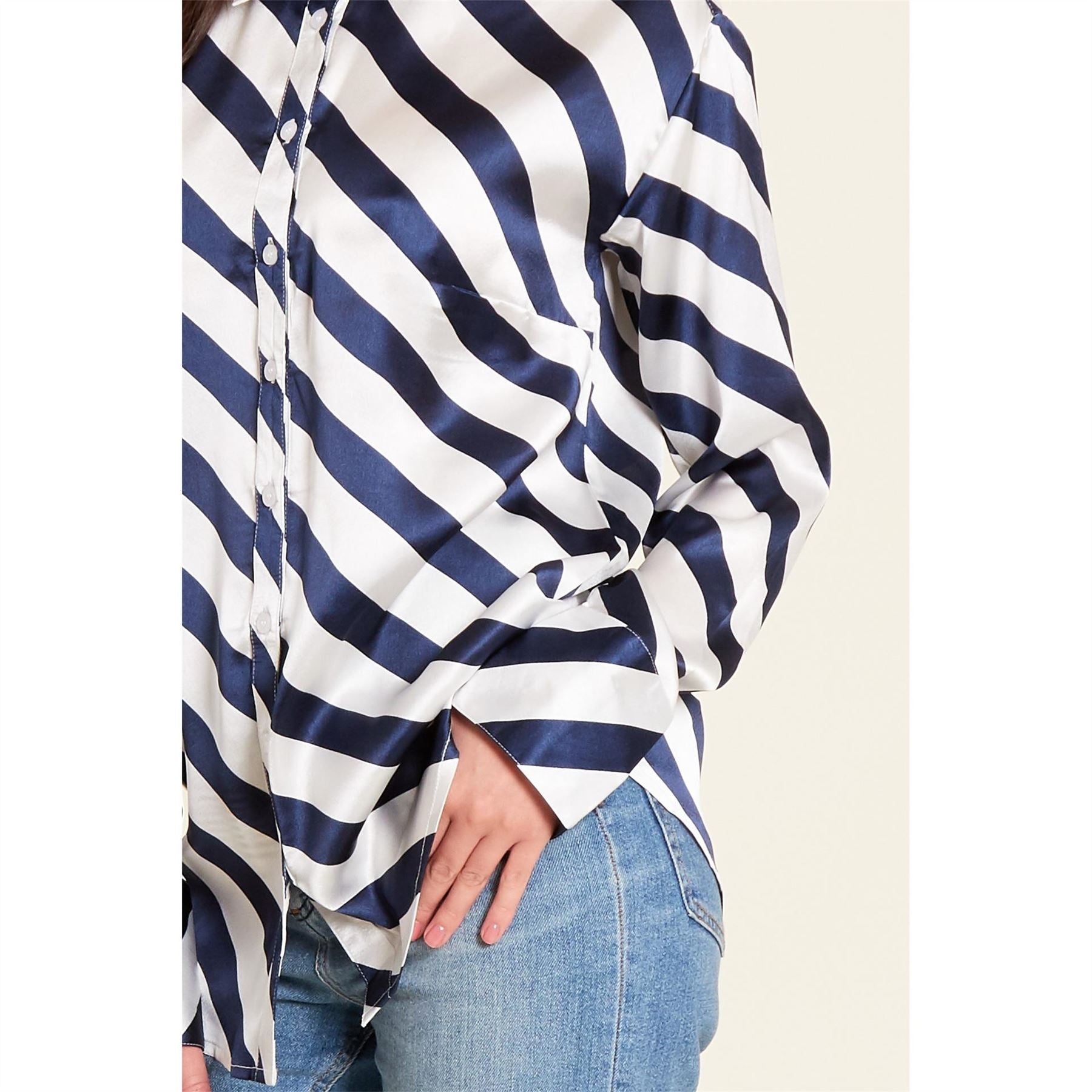 Be You Satin Long Sleeve Regular Fit Shirt