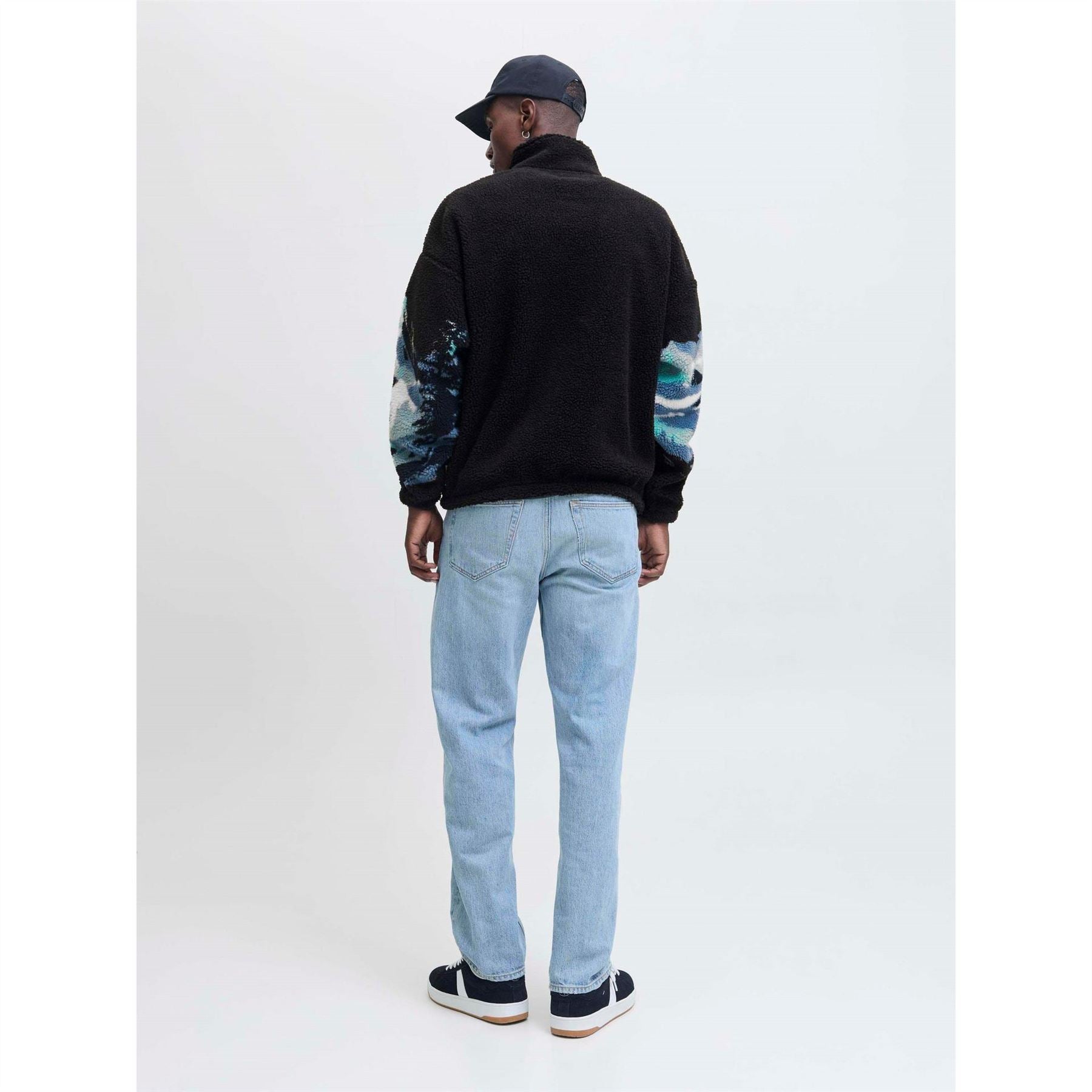 Jack and Jones Mens Bear Mountain Teddy Fleece Half Zip Top