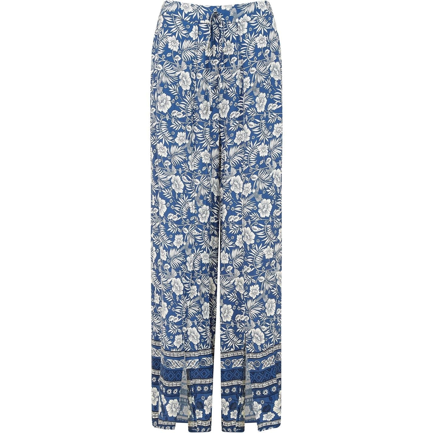 Yumi Floral Border Relaxed Fit Trousers