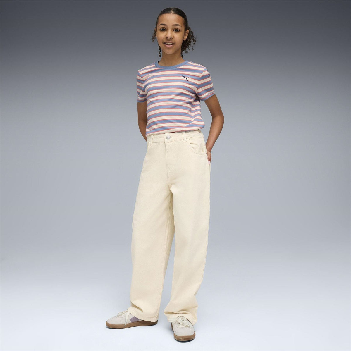 Puma Kids Wardrobe Esso Together Striped Slim Fit T-Shirt