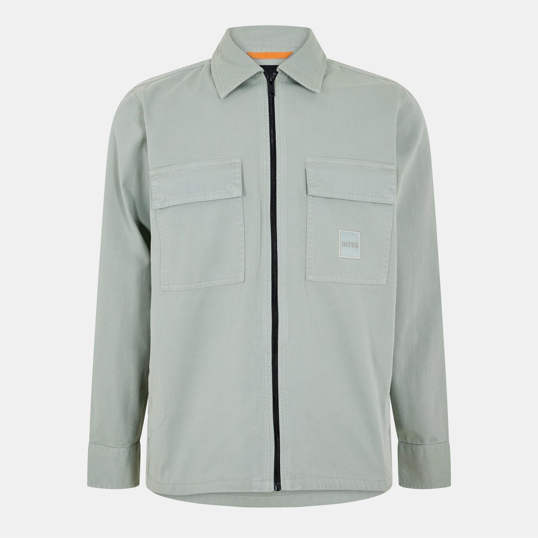 Boss Solid Patterned Snap Button Overshirt