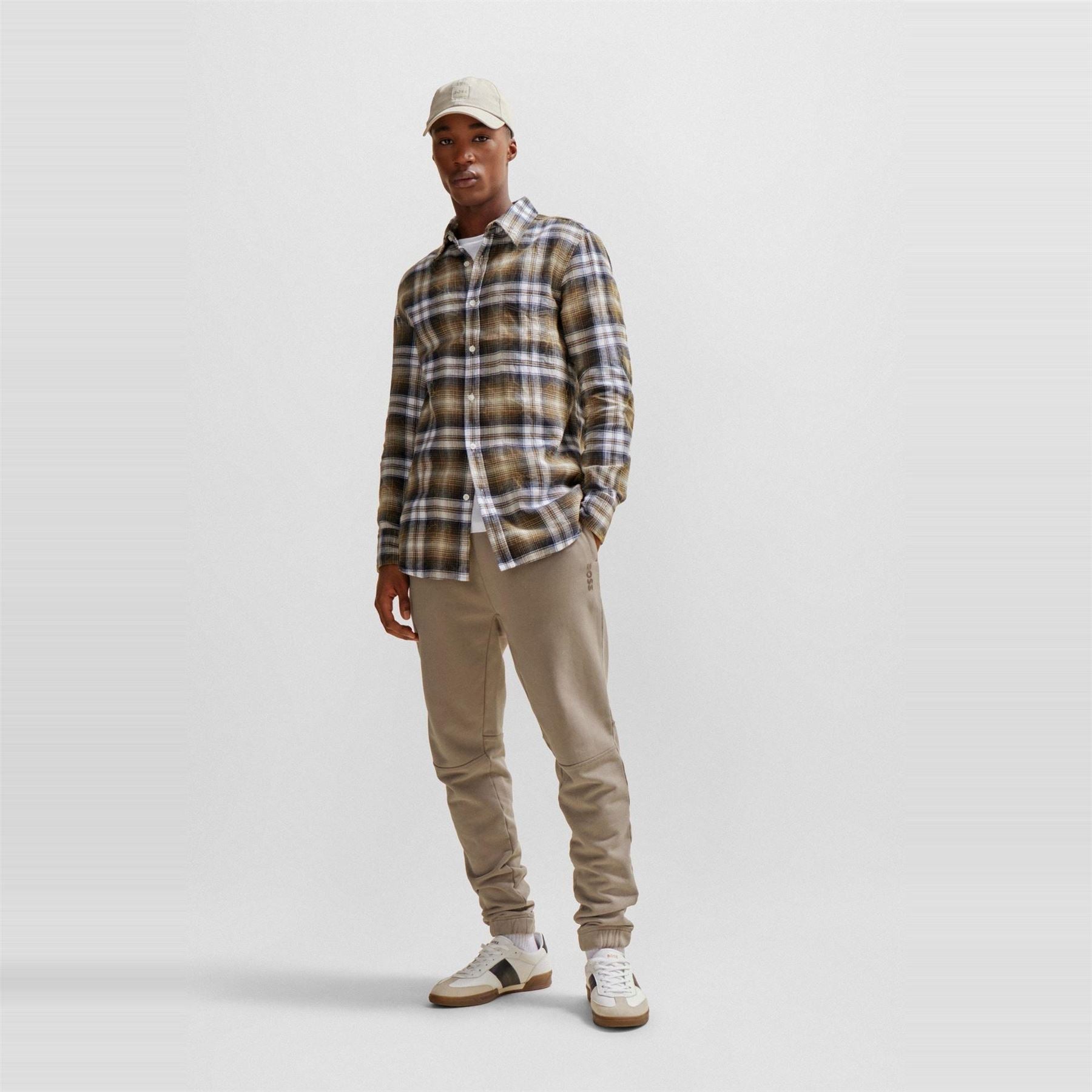 Boss Bosslogoraw Solid Patterned Slim Joggers