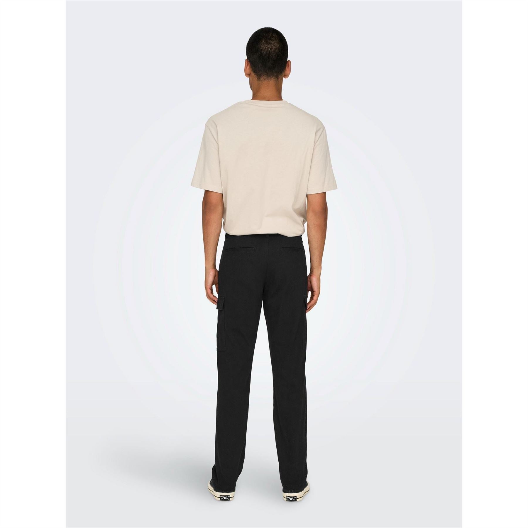 Only Solid Patterned Straight Cargo Pants