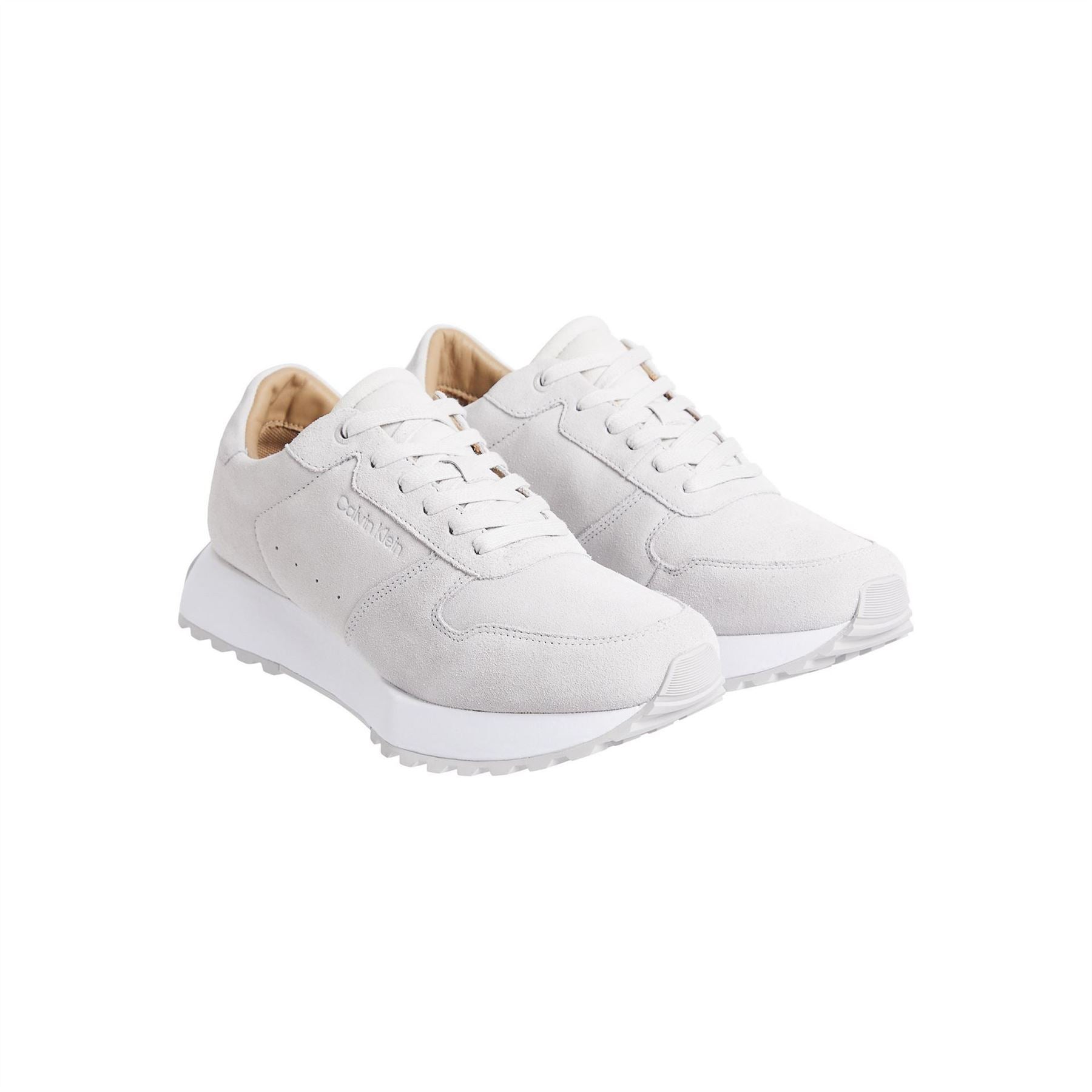 Calvin Klein Lace Up Suede Low Top Sneakers