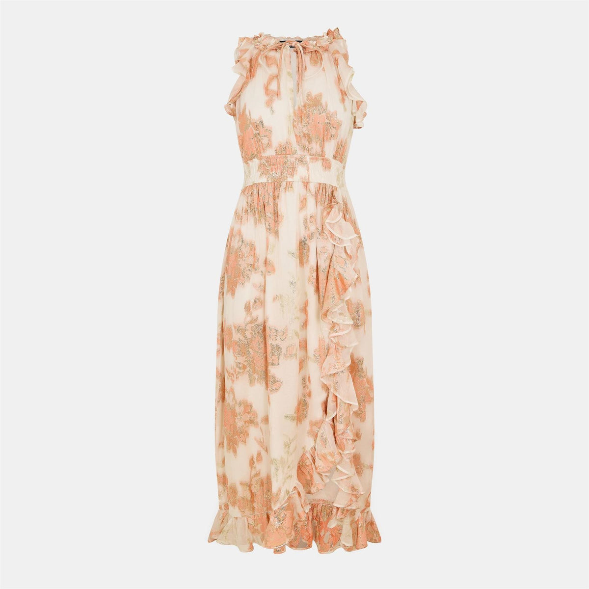 French Connection Elko Keyhole Neck Sleeveless Maxi Dress