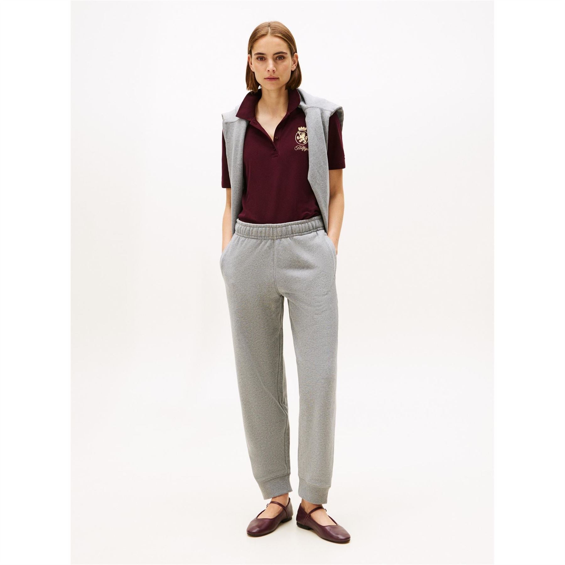 Tommy Hilfiger Script Closed Hem Fleece Joggers
