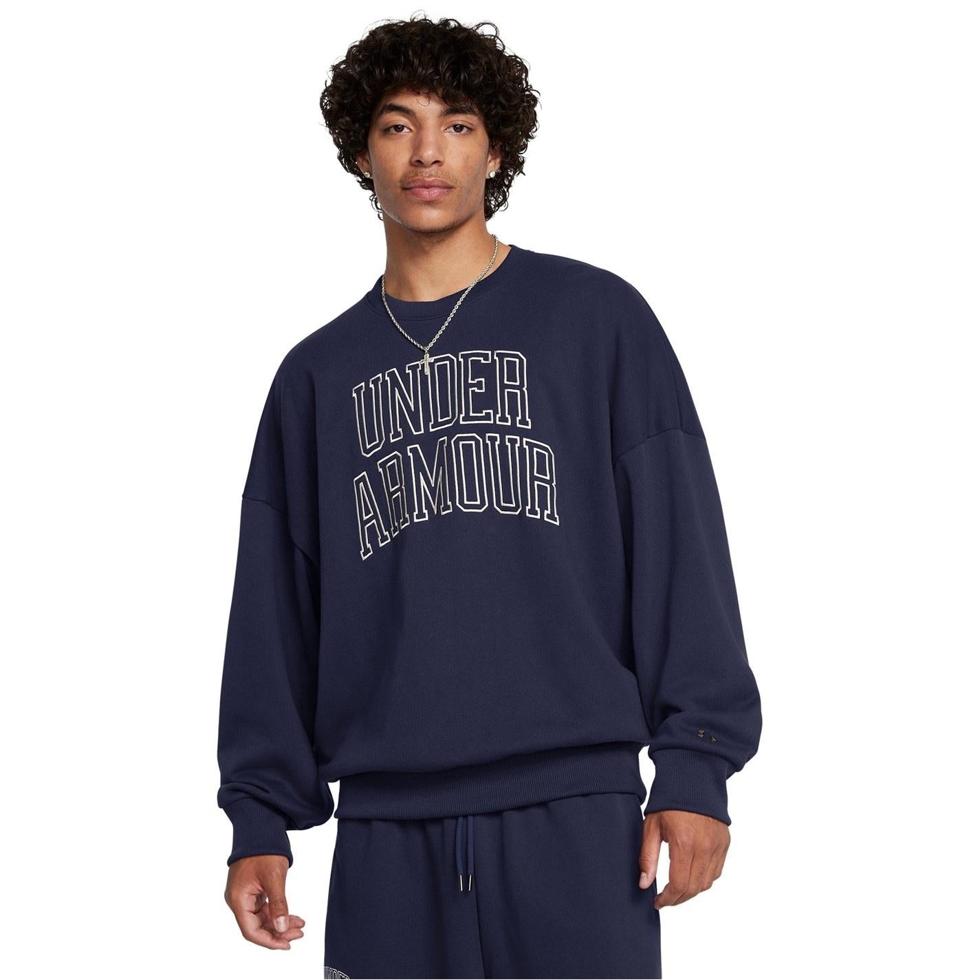 Under Armour Icon Crew Neck Ribbed Collar Long Sleeve Sweatshirt