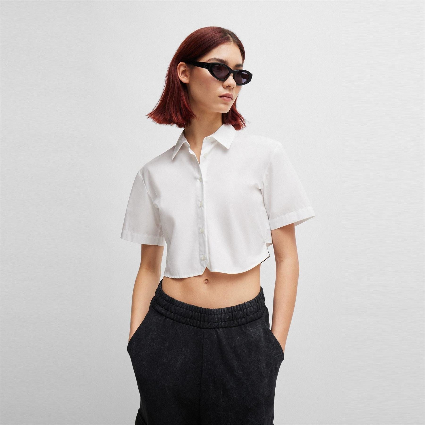 Hugo Enovia Short Sleeve Blouse