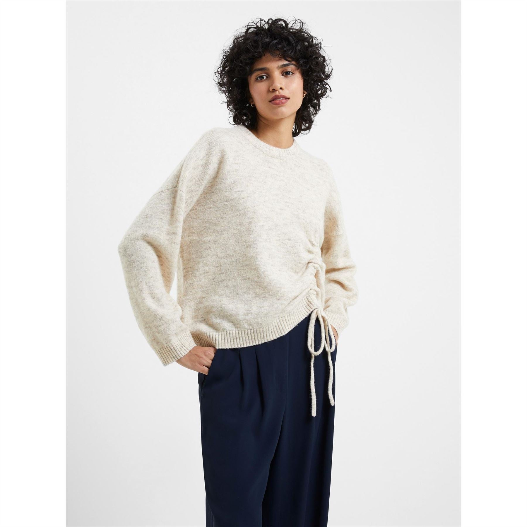 French Connection Crew Neck Relaxed Fit Long Sleeve Sweater