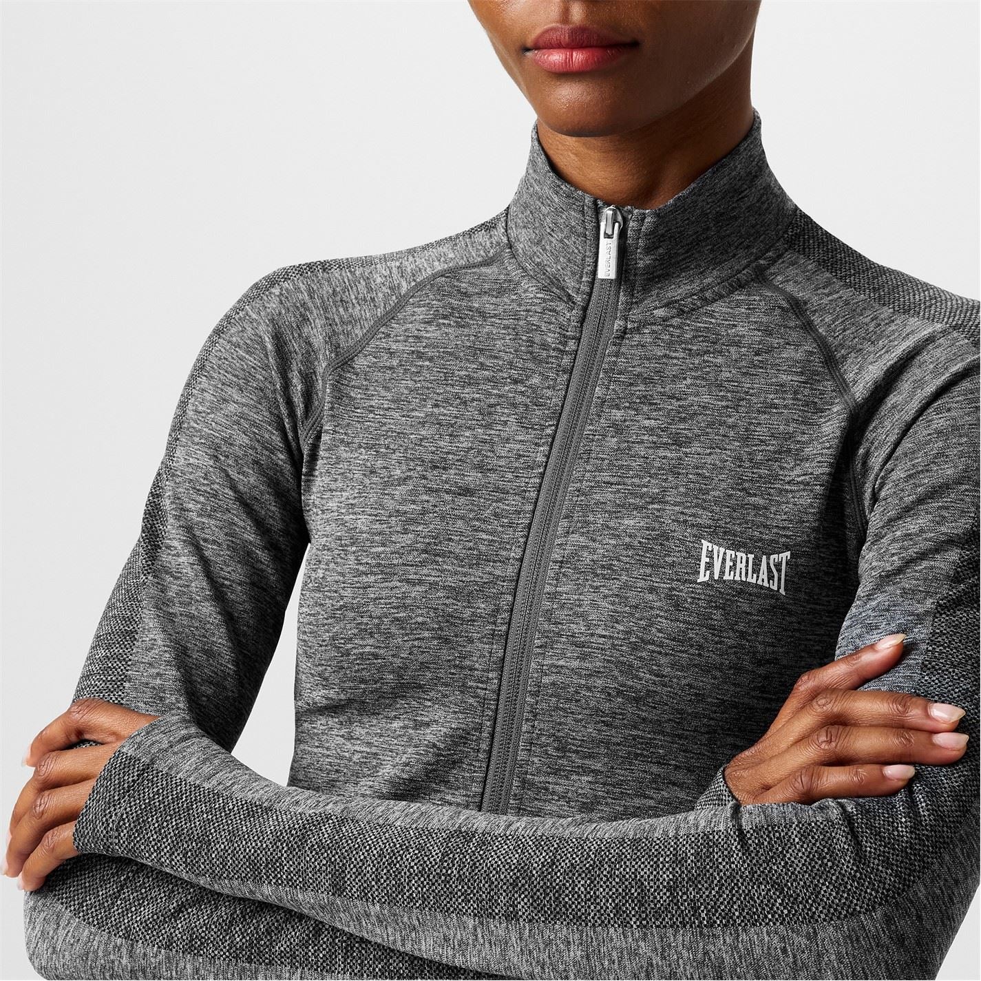 Everlast Seamless Zipped Long Sleeve Performance Gym Top