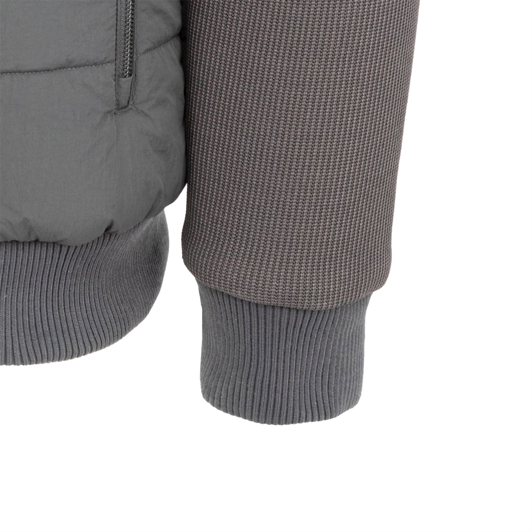 Firetrap Sartorial Padded Quilted Long Sleeve Hybrid Jacket